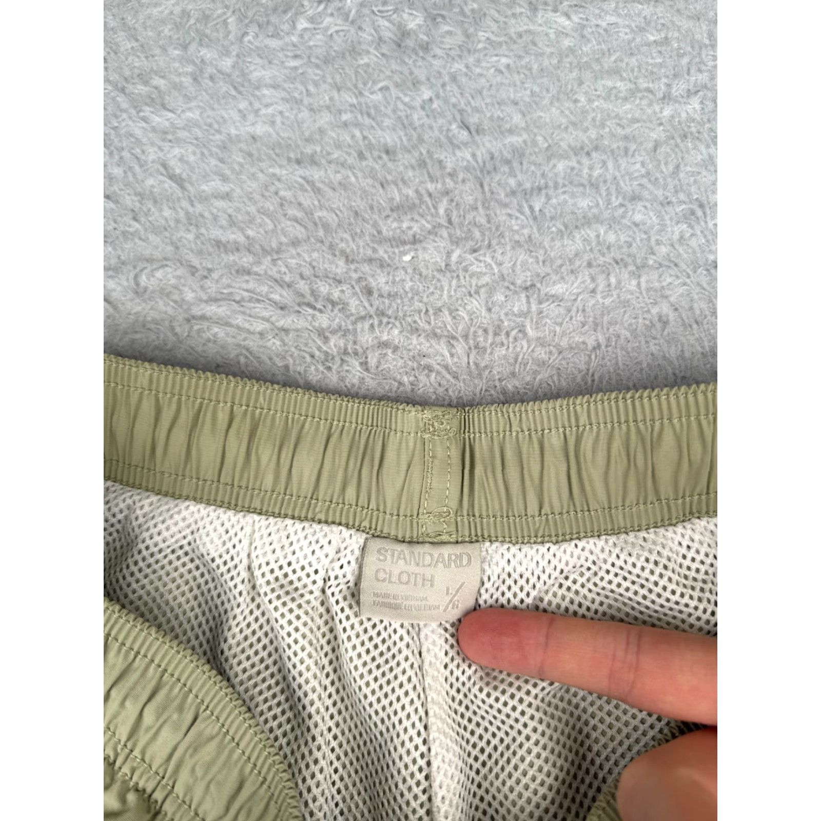 Vintage Standard Cloth Swim Trunks Mens Large Green Lined Elastic Waist Beach Pool 36x6 Regular Men Green Trunks Beach Men’s? Size US 33 - 6 Thumbnail