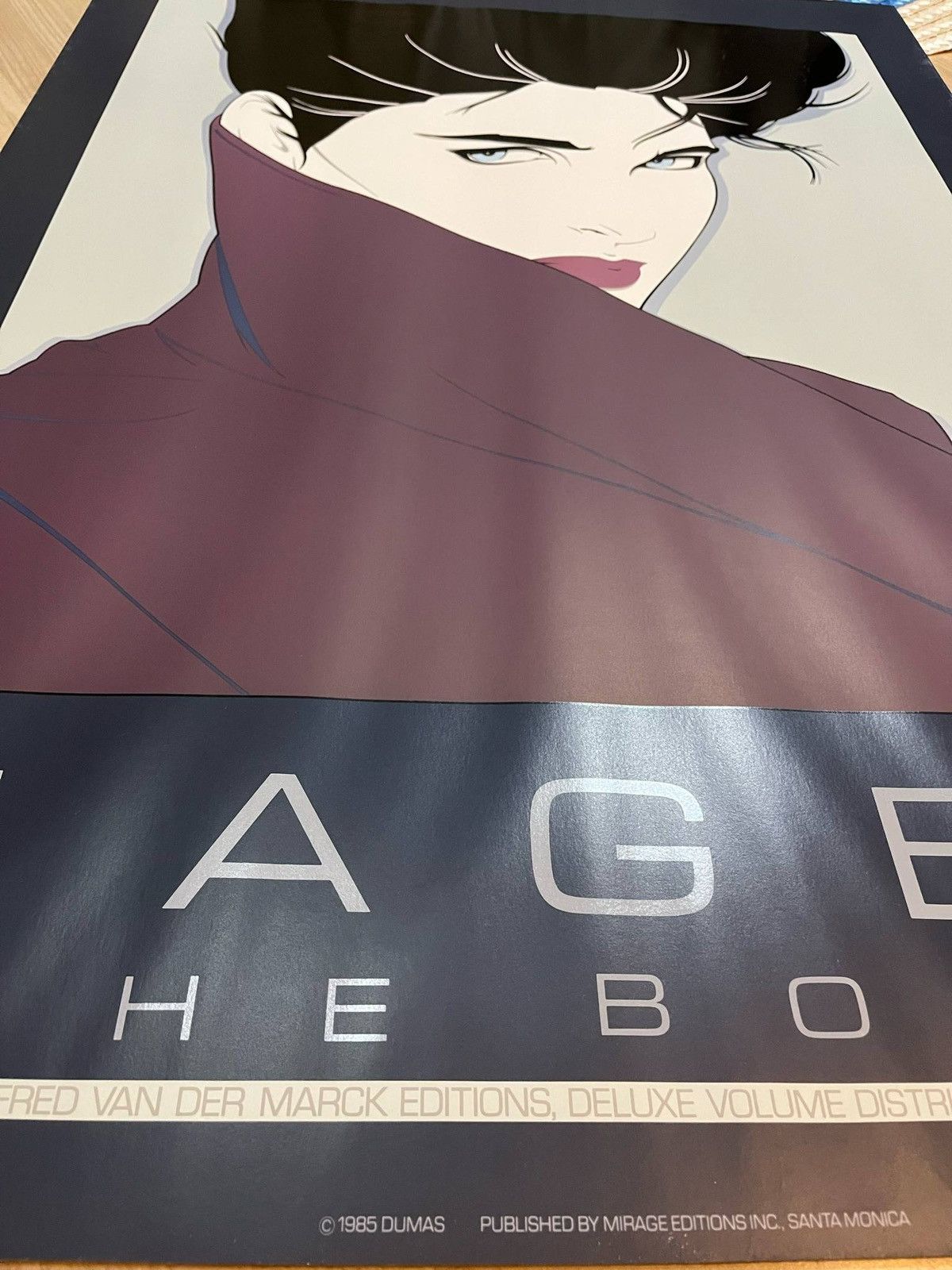 Vintage 1980s Original Gorgeous Patrick Nagel "The Book" Art Poster Size ONE SIZE - 2 Thumbnail