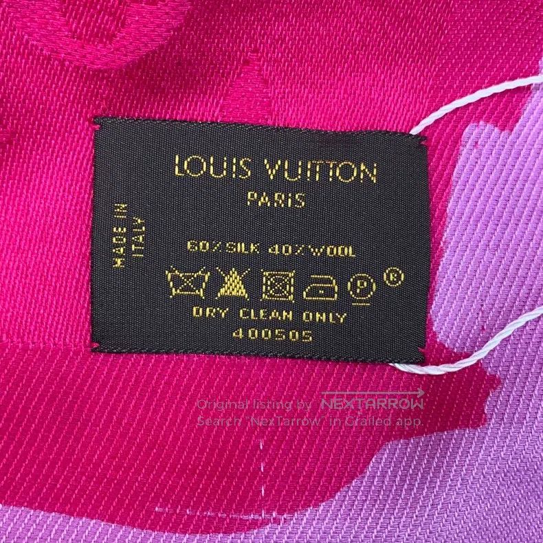 Louis Vuitton Louis Vuitton Rose logo, old flower, printed mulberry silk Size ONE SIZE - 7 Thumbnail