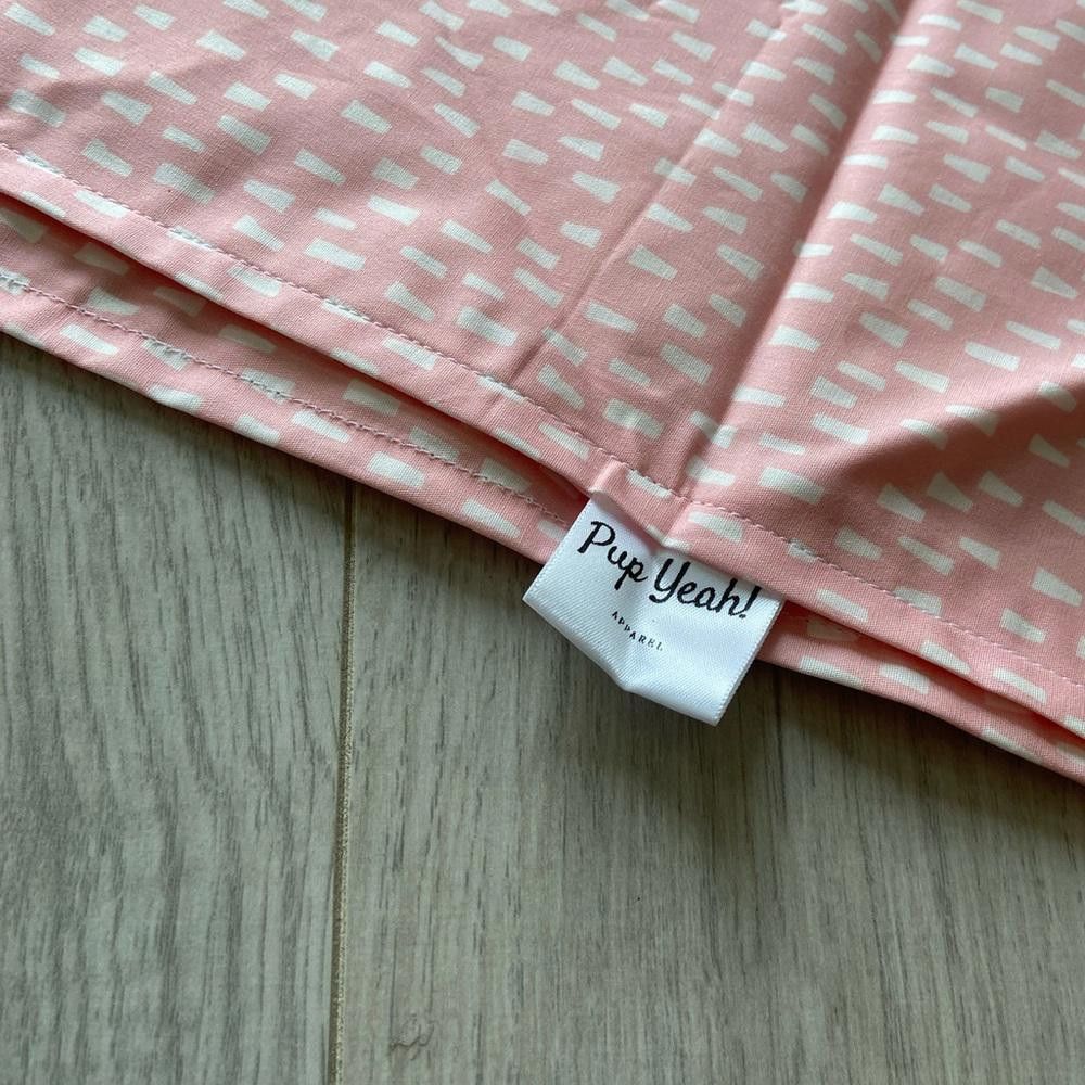 Designer Pup Yeah Pink Polka Dit Rectangle Dog Bandana Size ONE SIZE - 4 Thumbnail