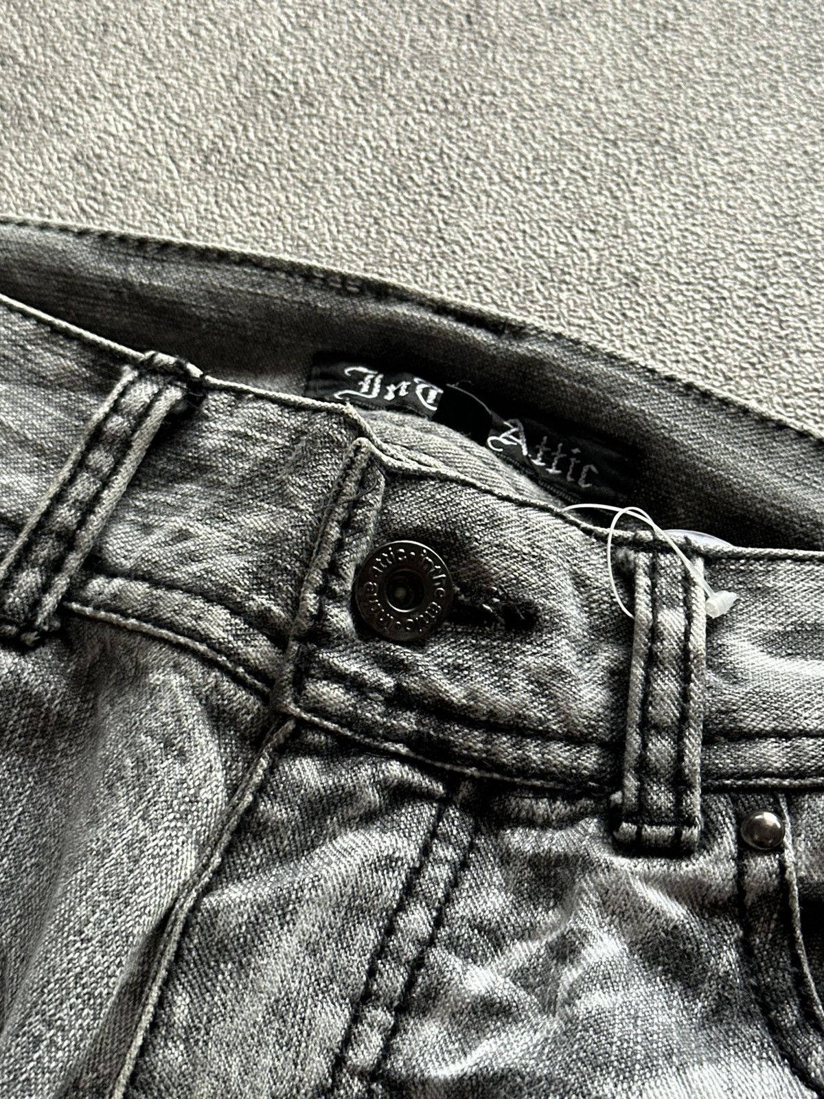 Tornado Mart 2000s In the Attic Punk Grunge Clawmark Faded Denim Jeans Size US 32 / EU 48 - 5 Thumbnail