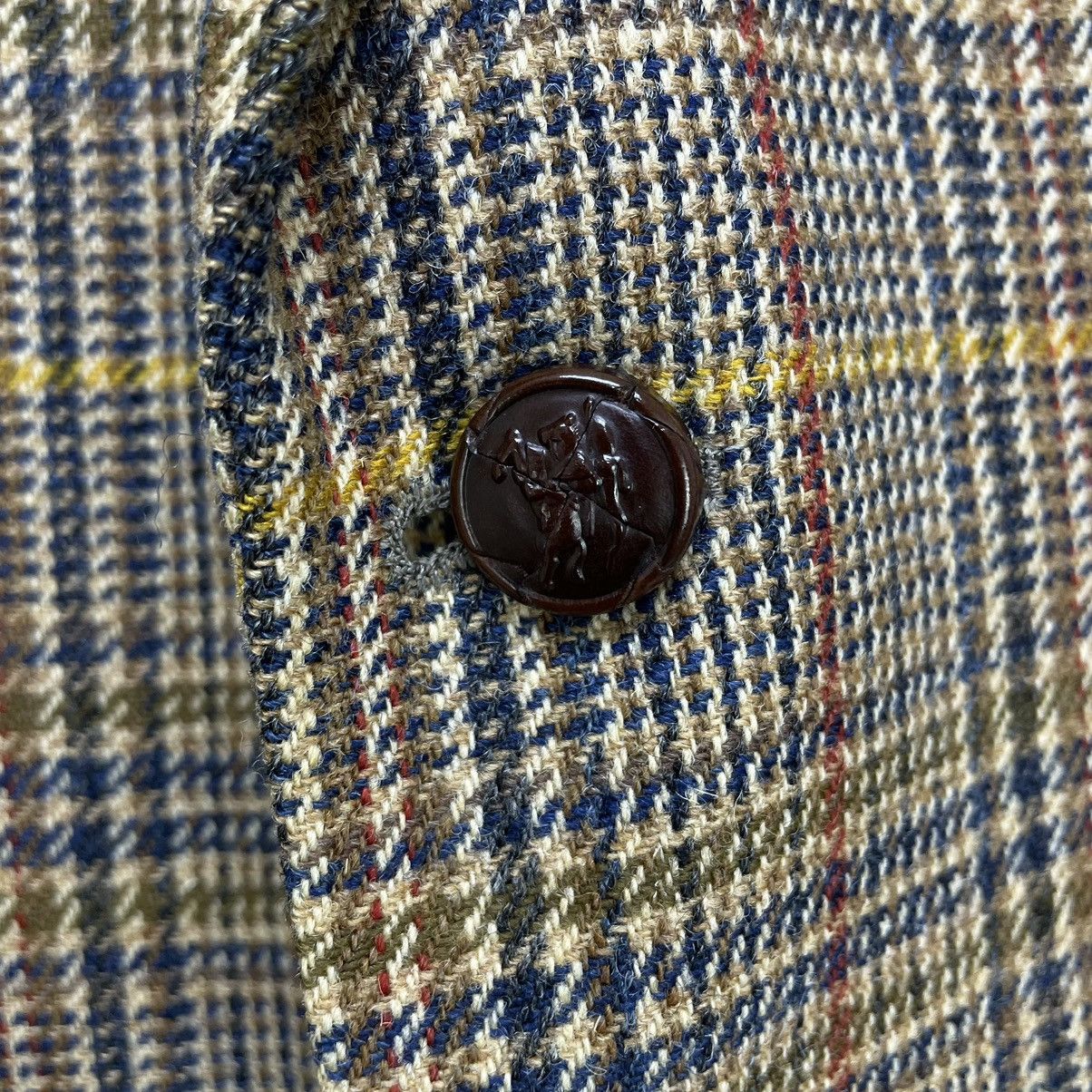 Burberry 🔥Vintage Burberrys Leather Part Checked Double Elbow Jacket Size US M / EU 48-50 / 2 - 5 Thumbnail