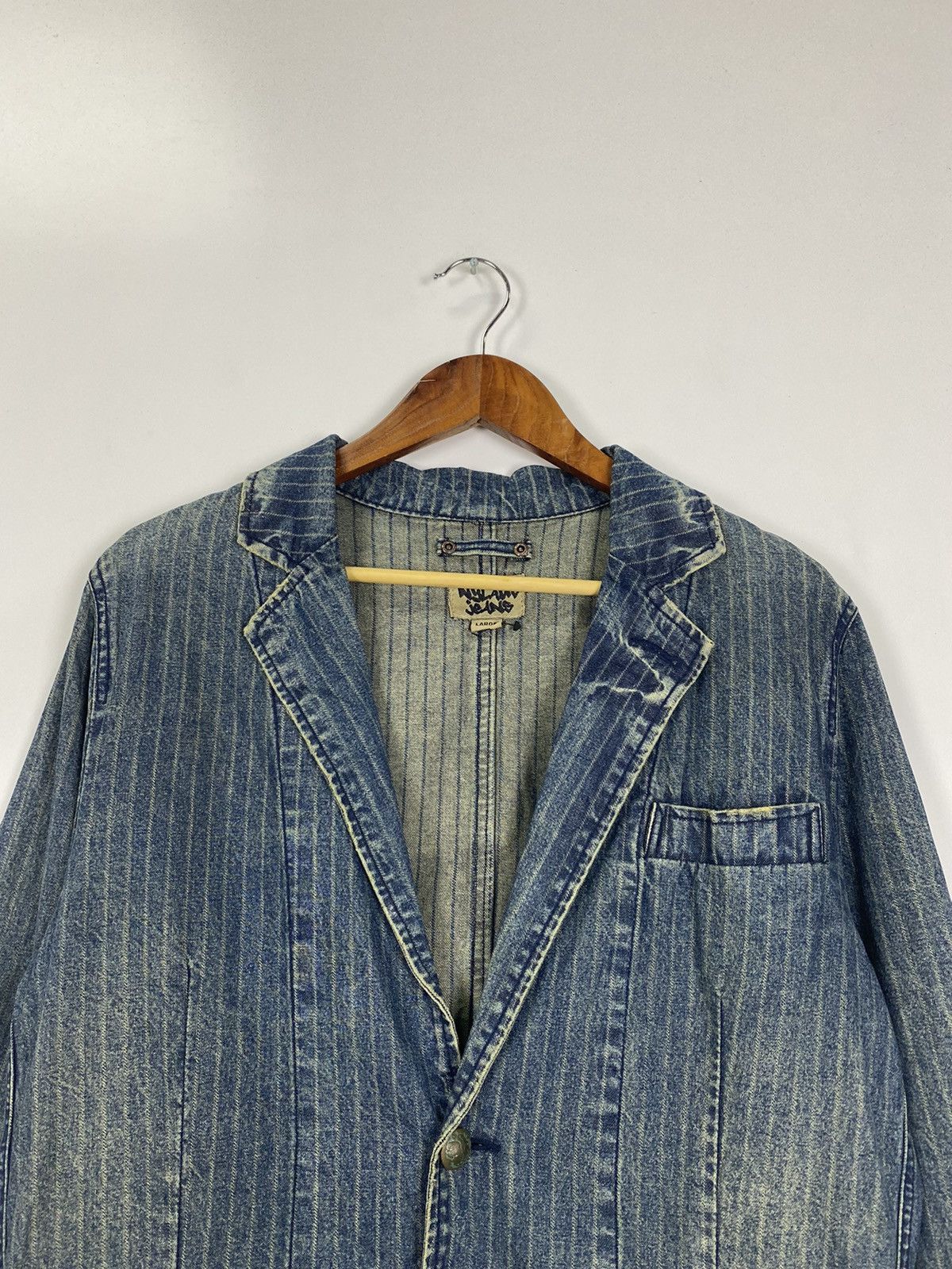 Indigo × Vintage Vintage Nylaus Jeans distress design Size US L / EU 52-54 / 3 - 6 Thumbnail