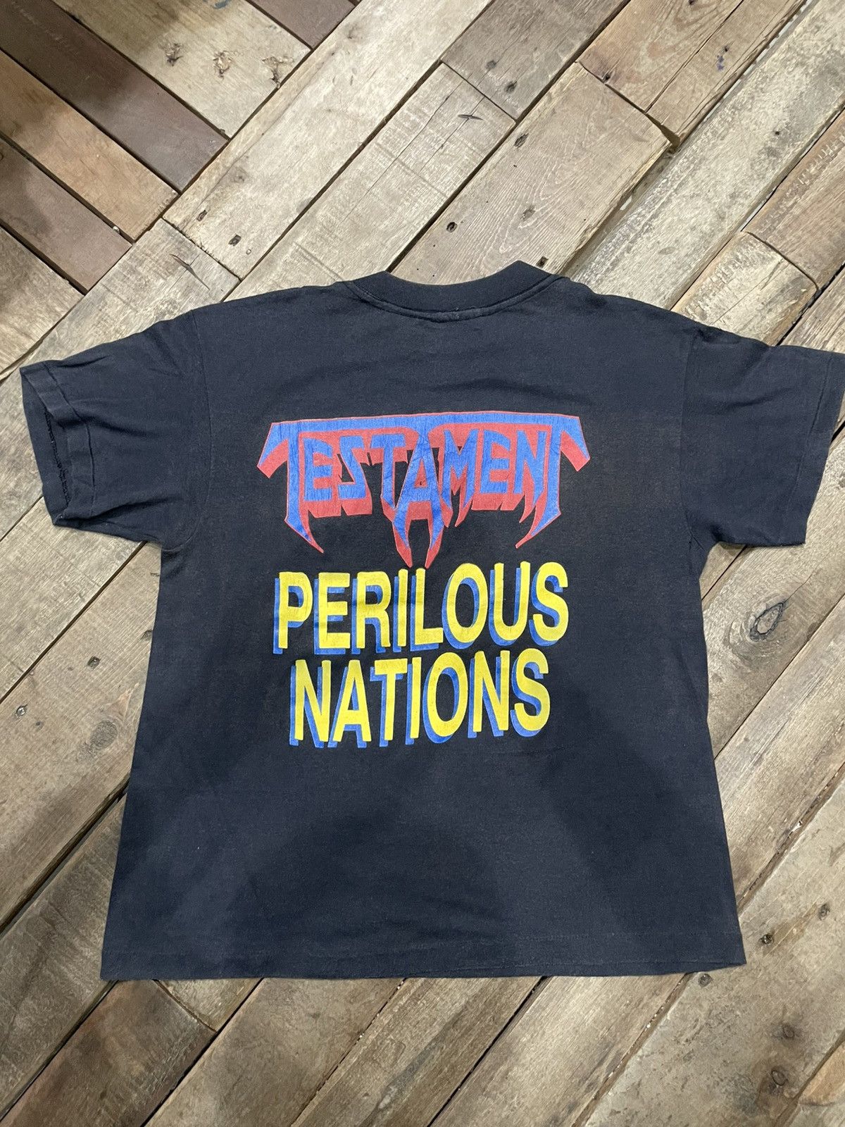 Band Tees Vintage Testament Thrash Metal band 90’s Perilous Nations Size US M / EU 48-50 / 2 - 7 Thumbnail