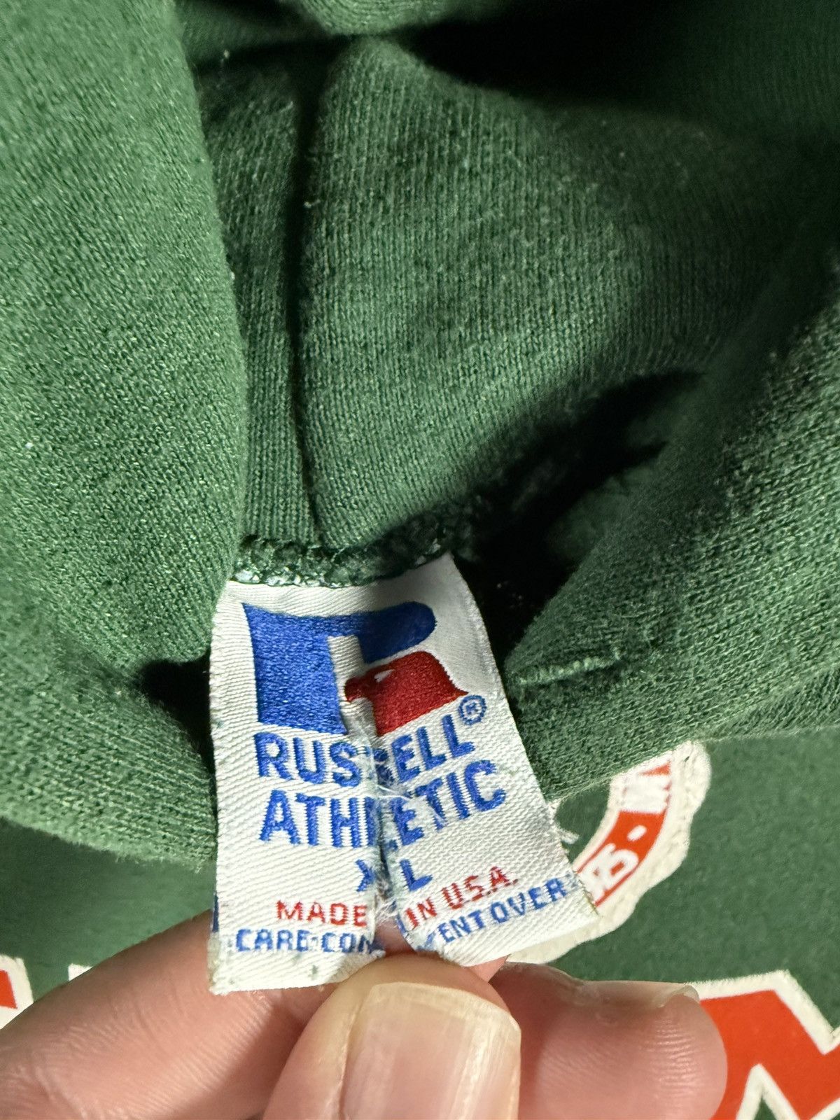 Russell Athletic Vintage 90s Miami Hurricanes NCAA Russell Hoodie Sweatshirt Size US XL / EU 56 / 4 - 3 Thumbnail