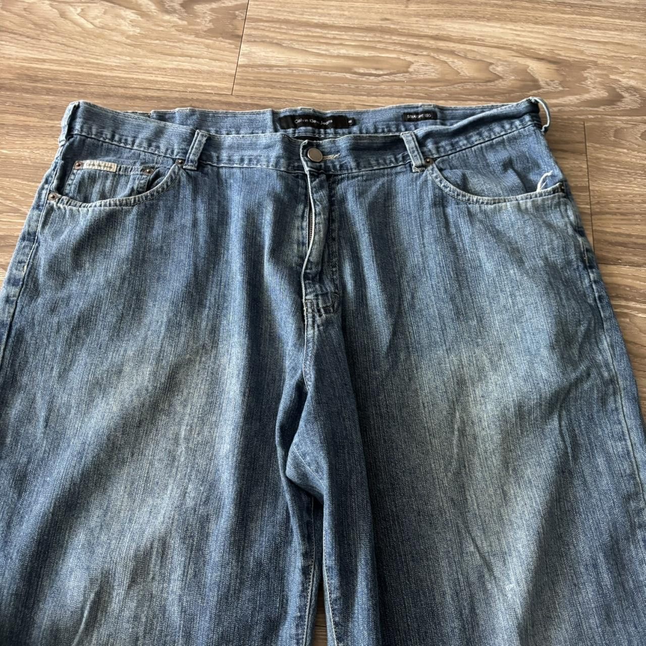Calvin Klein Crazy Vintage Y2K/2000s Baggy Calvin Klein Medium Wash Skater Denim Jeans! 40x26 Size US 40 / EU 56 - 5 Thumbnail