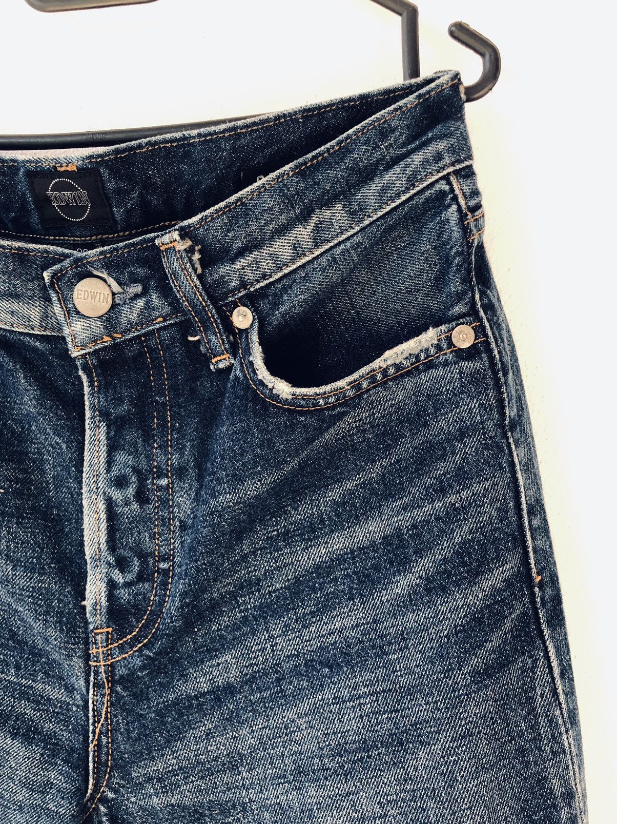 Edwin Vintage Edwin Rachel Distressed Selvedge Denim Jeans Size US 28 / EU 44 - 11 Thumbnail