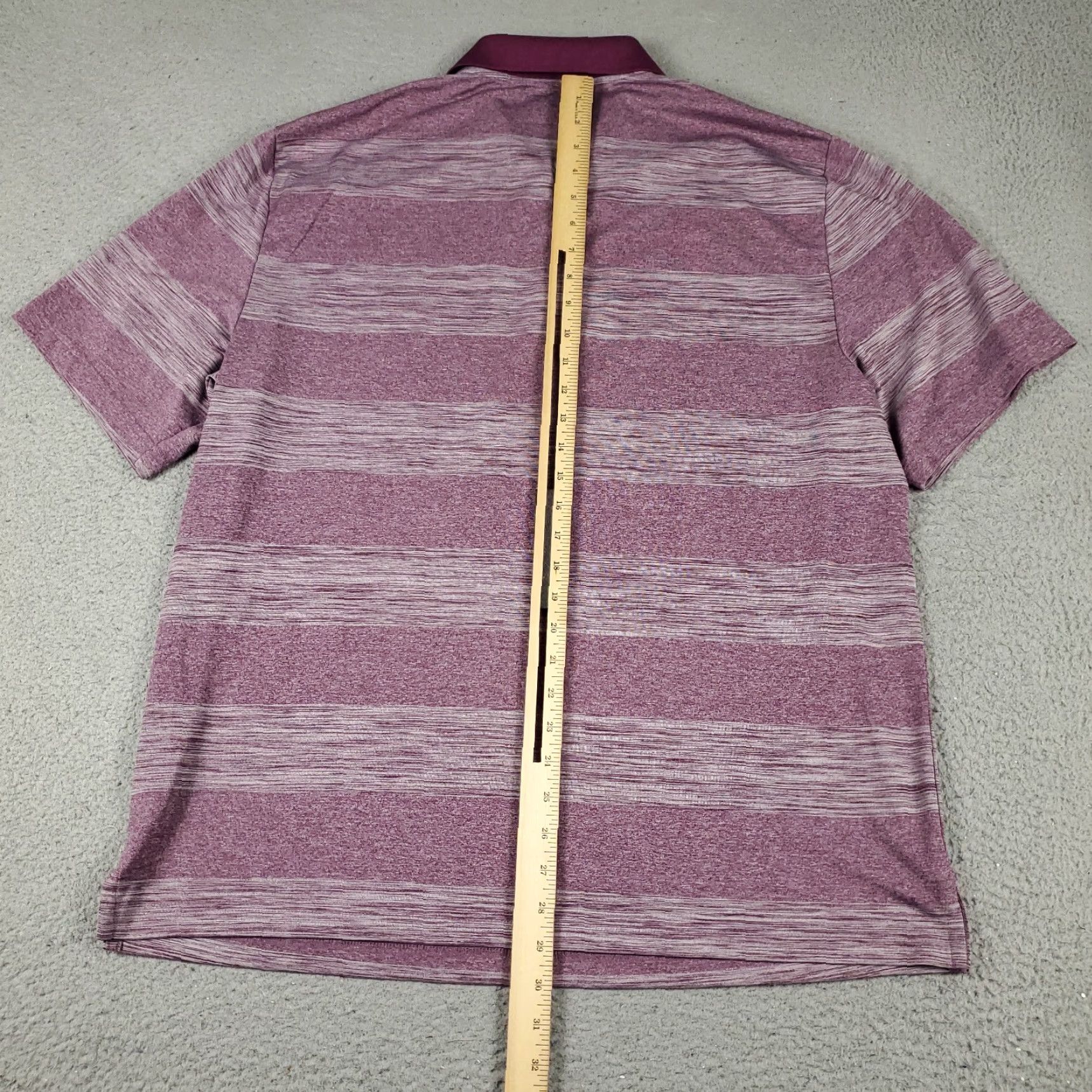 Vintage Greg Norman Polo Shirt Mens Large Purple Striped Golf Casual Short Sleeve Shirt Size US L / EU 52-54 / 3 - 3 Thumbnail