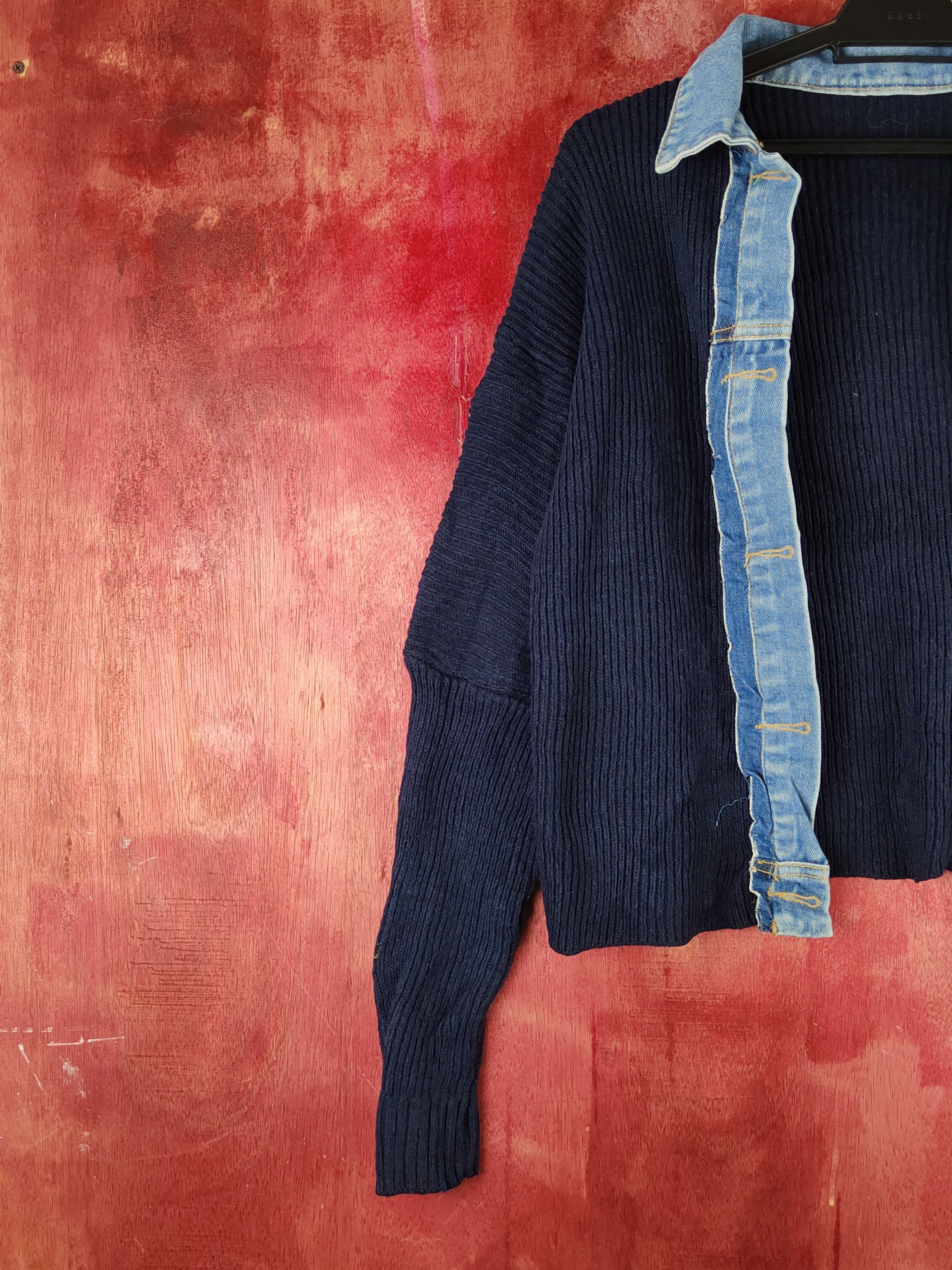 Japanese Brand Japanese Brand Dark Blue Knitwear Cardigan #S2345 Size M / US 6-8 / IT 42-44 - 3 Thumbnail