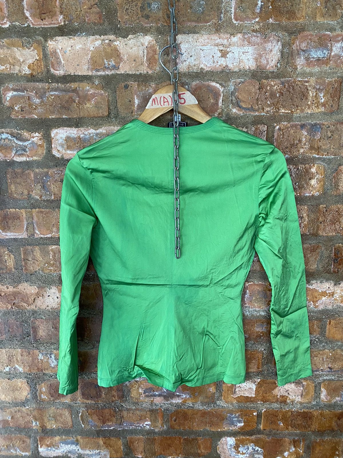 Versace 1990s Gren Glamours Rayon Size S / US 4 / IT 40 - 7 Thumbnail