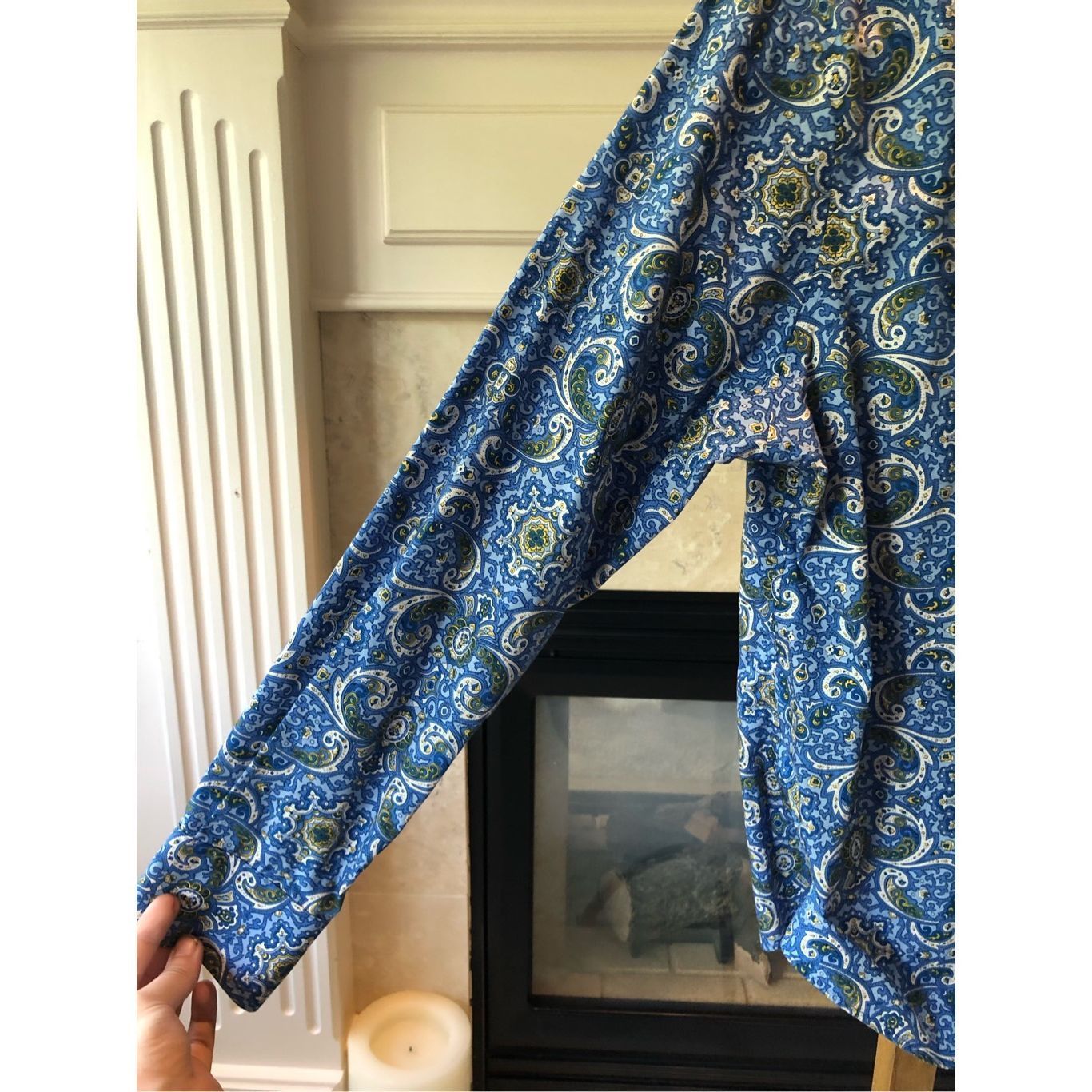 Lands' End Lands End (Elinore Olsen engraved) Women’s Blue Paisley Coll Size XL / US 12-14 / IT 48-50 - 4 Thumbnail