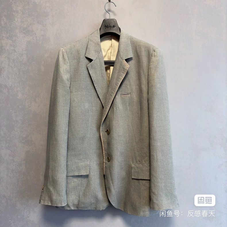 Yohji Yamamoto Yohji Yamamoto 10 AW Bankruptcy Period Striped Jacket Size US XL / EU 56 / 4 - 1 Thumbnail