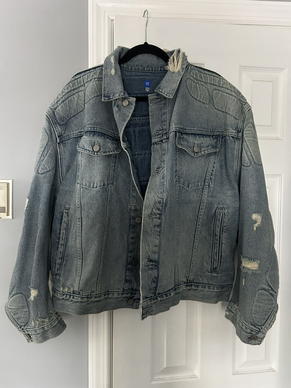 ジャケット・アウター Yeezy gap denim jacket yzy XS grey USA Yeezy Gap Engineered By Balenciaga Padded Denim Jacket