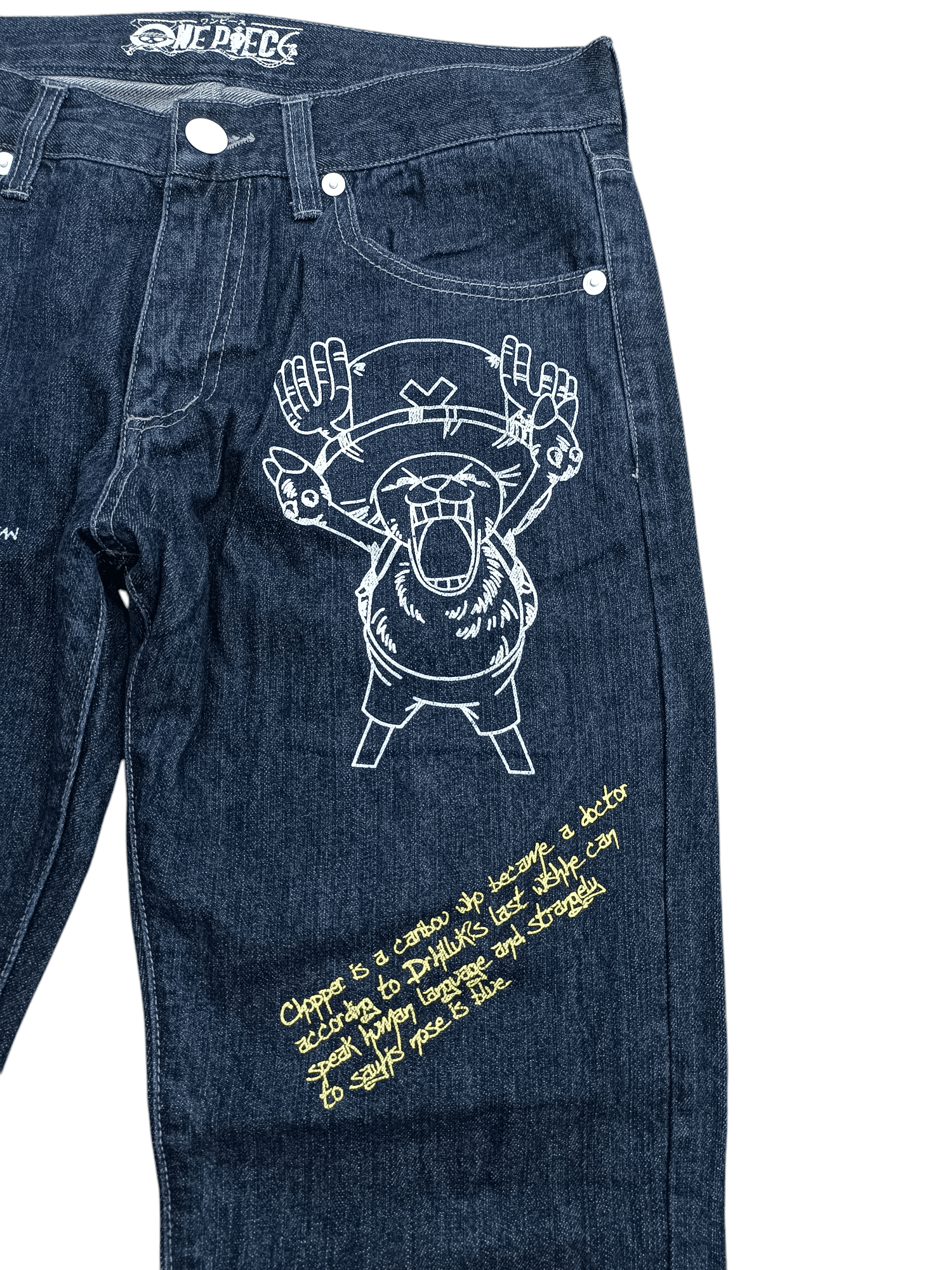 One Piece × Vintage Vintage Chopper One Piece Denim Jeans Size US 34 / EU 50 - 4 Thumbnail