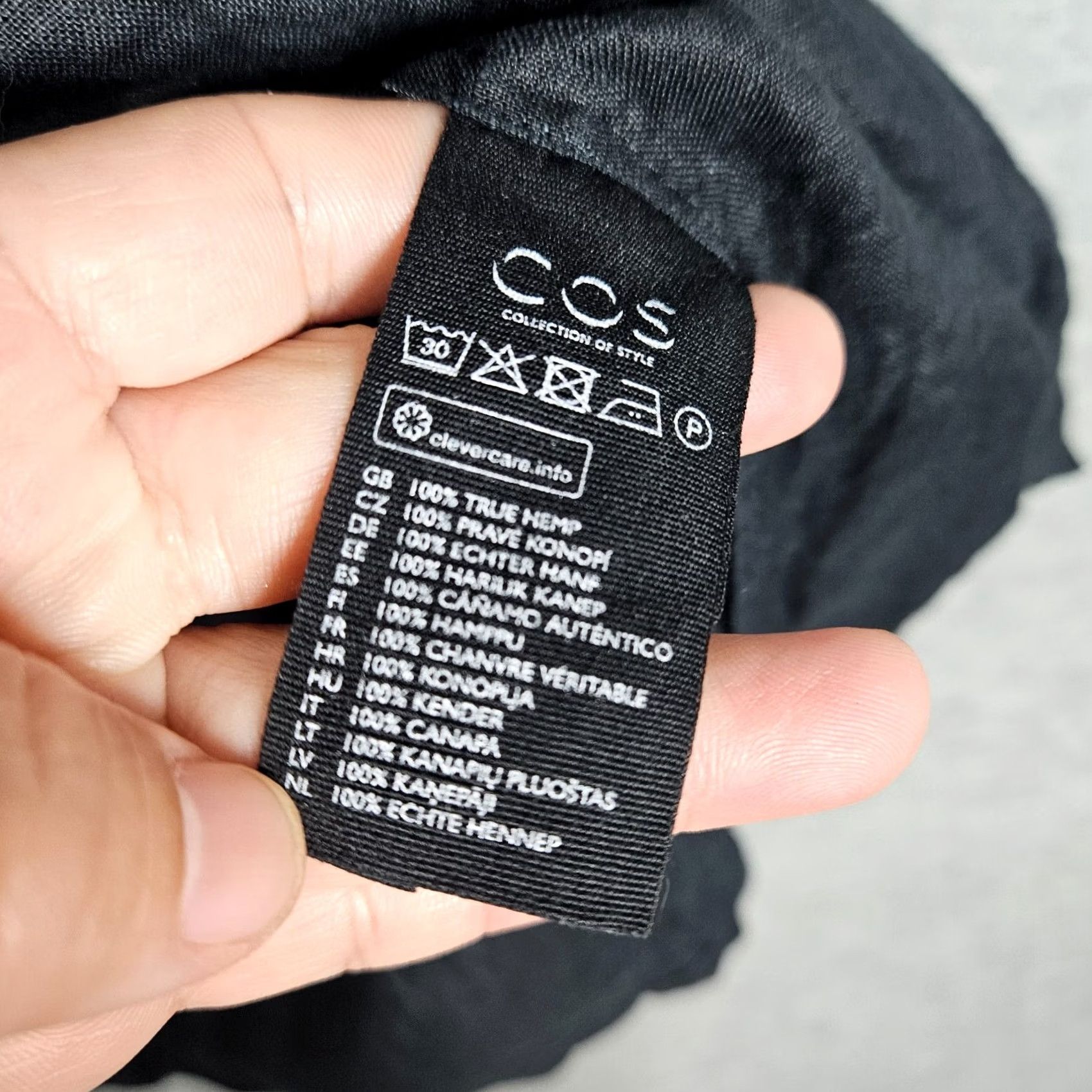 Cos COS Womens Black Oversized Linen Blouse - Size S - Classic Basic Style Size S / US 4 / IT 40 - 6 Thumbnail