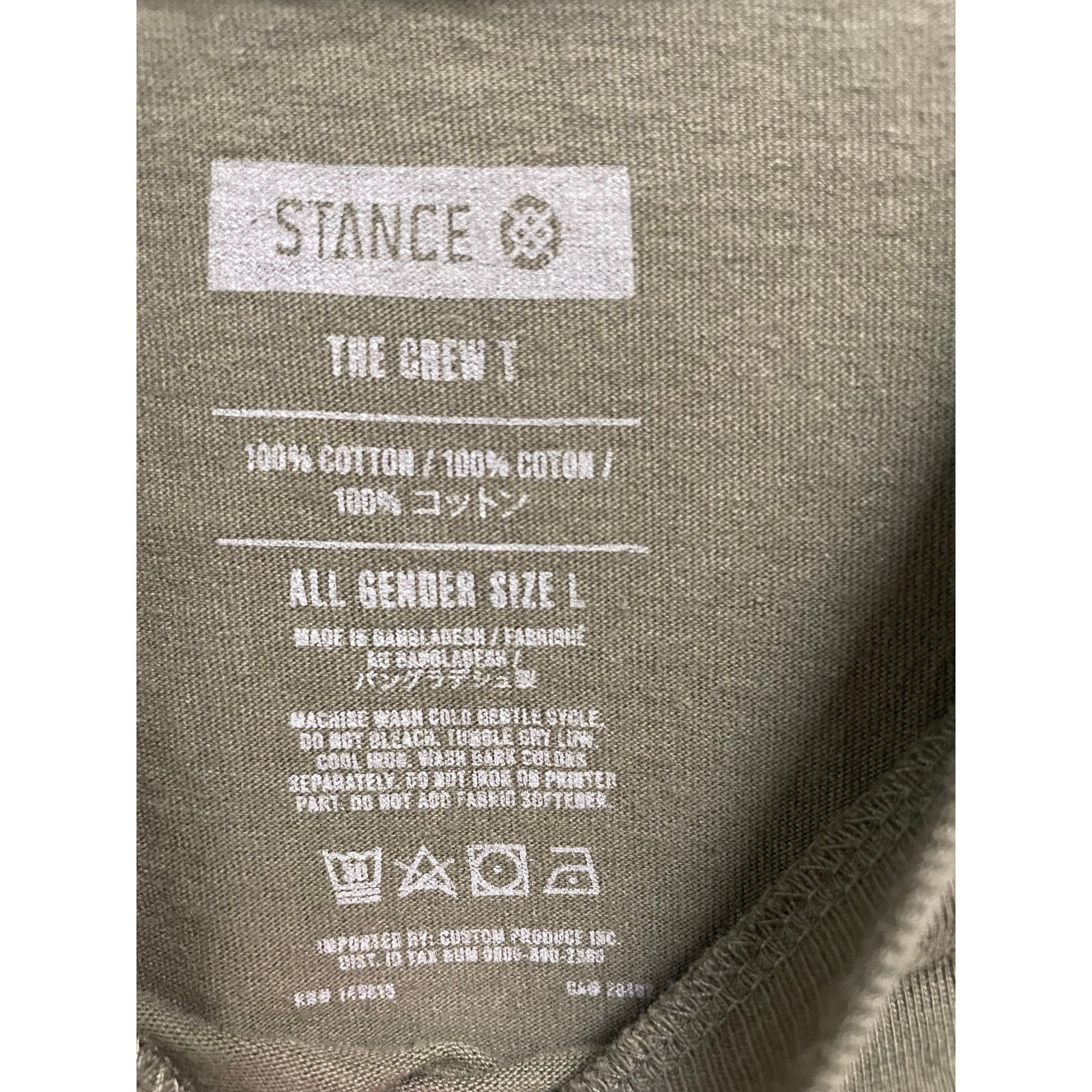 Other Stance Crew Tee Olive Green Size Large Stitched Different Size US L / EU 52-54 / 3 - 3 Thumbnail