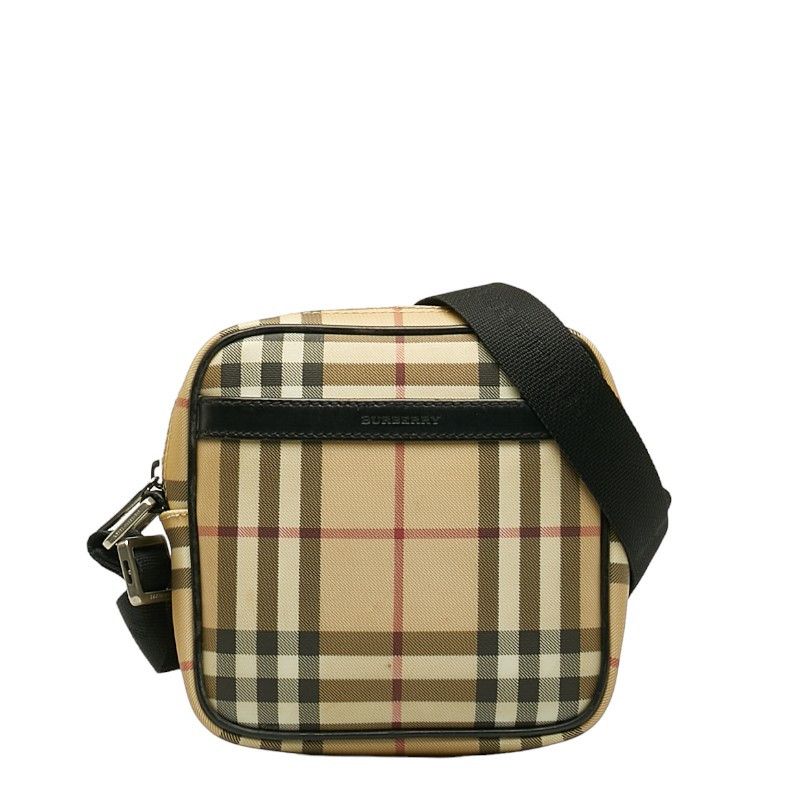 image of Burberry Nova Check Crossbody Bag in Brown, Women's