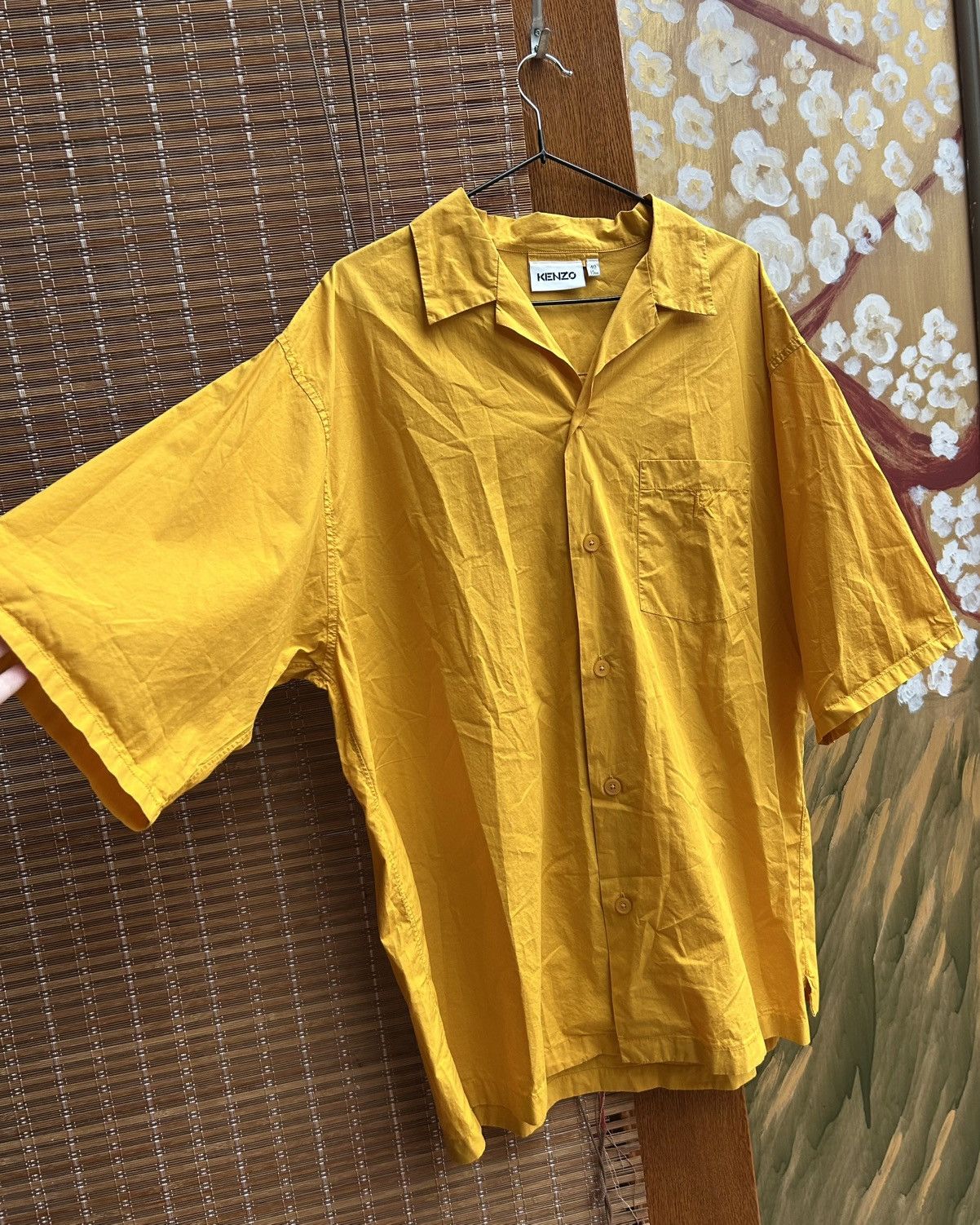 Kenzo Kenzo Short Sleeve Yellow Camp Collar Vacation Big Shirt Size US L / EU 52-54 / 3 - 1 Thumbnail