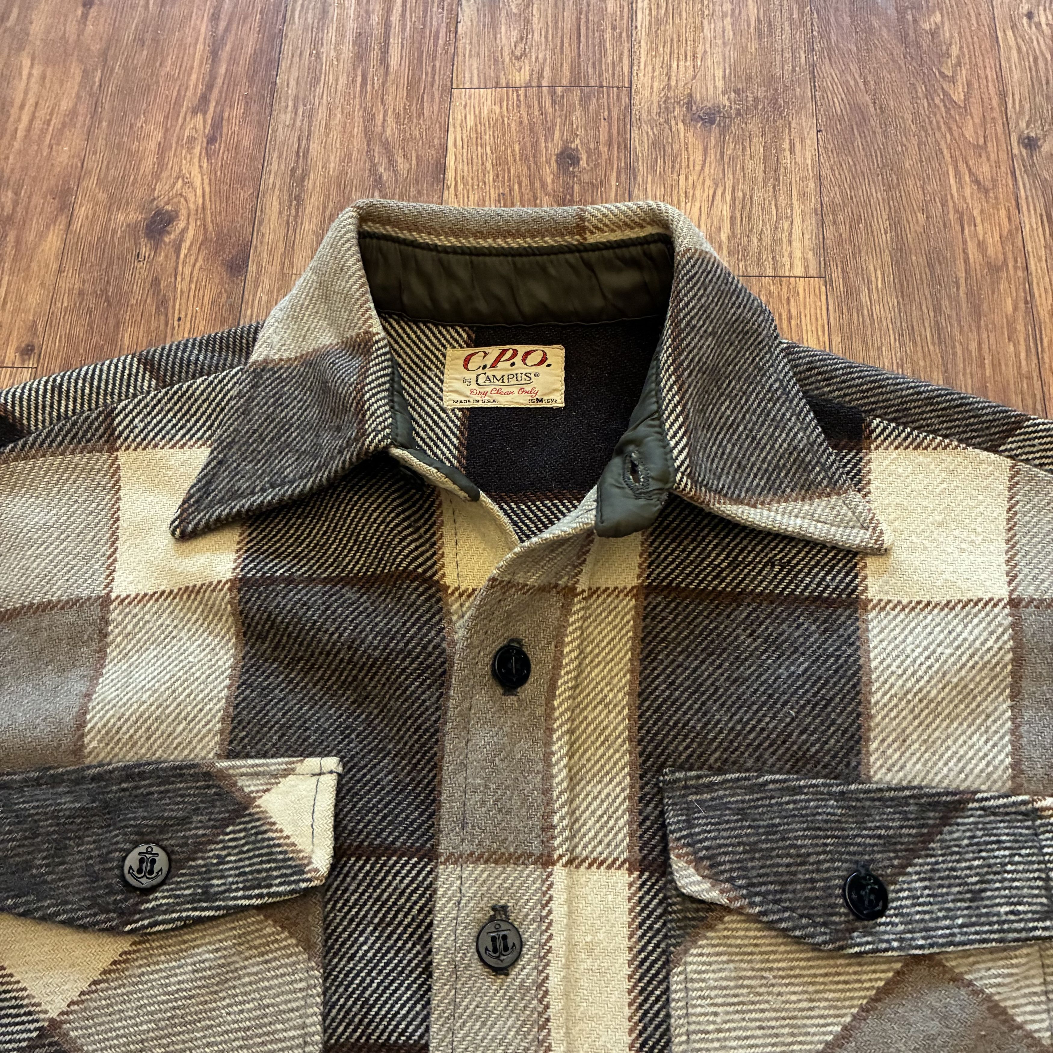 Other Wool CPO Shirt Plaid Vintage Campus 60s Size US M / EU 48-50 / 2 - 2 Thumbnail