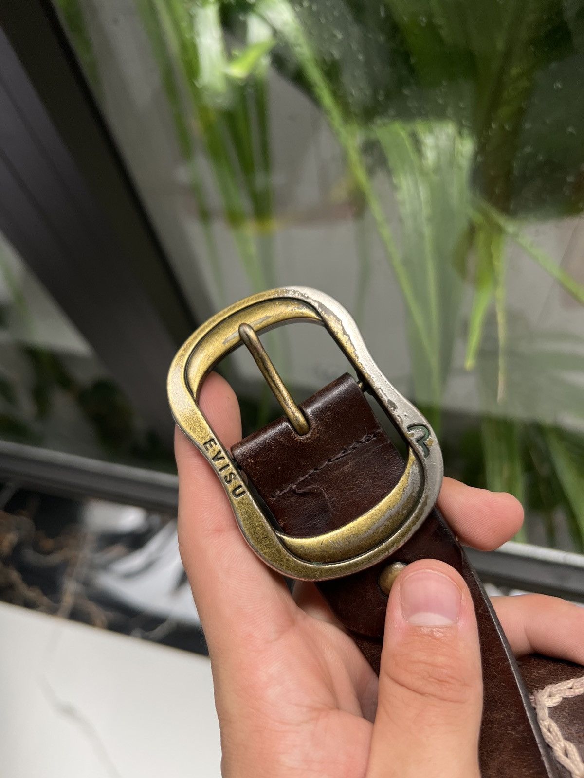 Evisu × Vintage 90’s EVISU RARE BELT LEATHER BIG LOGO Y2K Size ONE SIZE - 9 Thumbnail