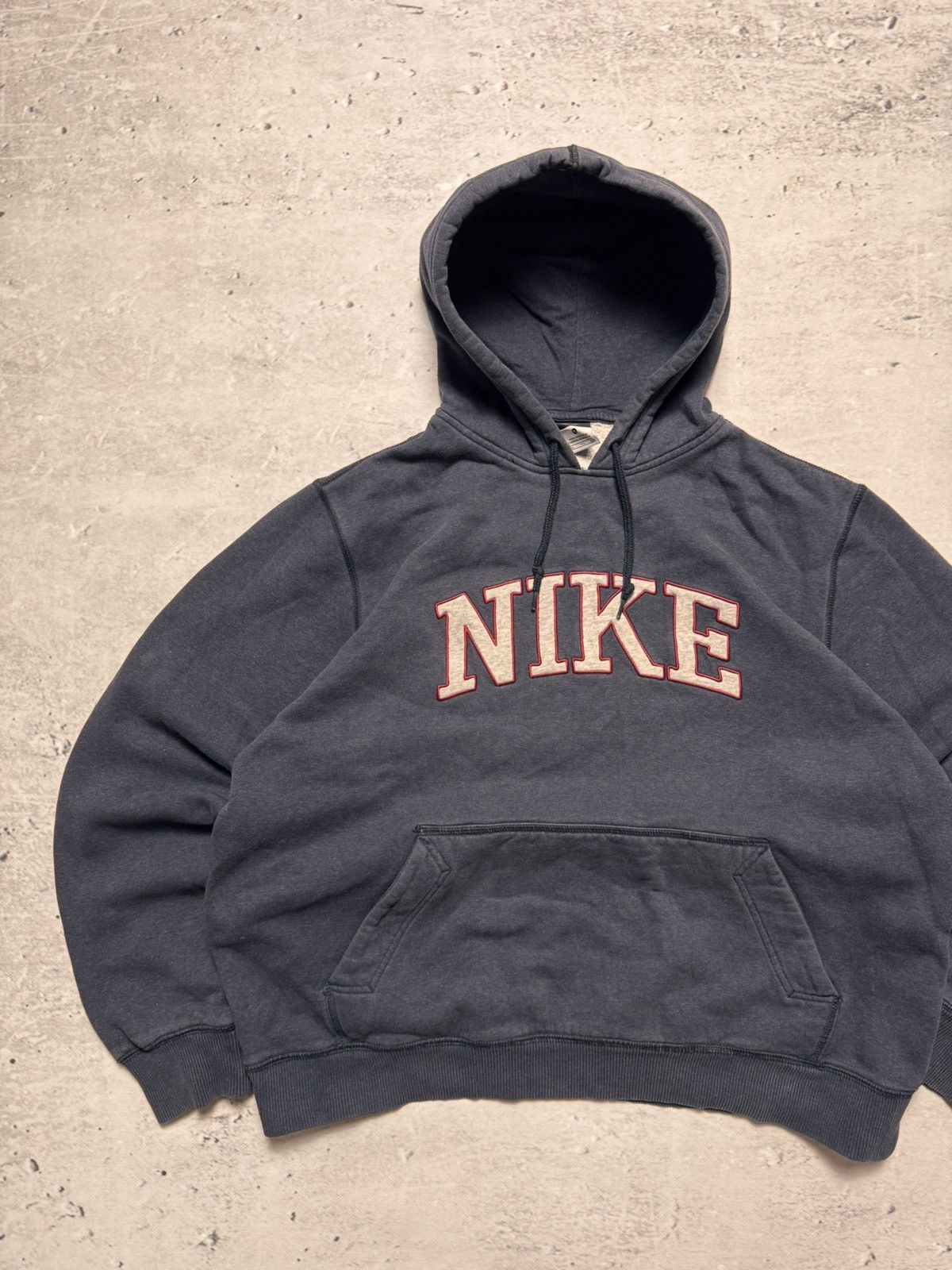 Nike × Vintage NIKE VINTAGE CENTER LOGO OVERSIZE BOXY HOODIE Size US XL / EU 56 / 4 - 2 Thumbnail