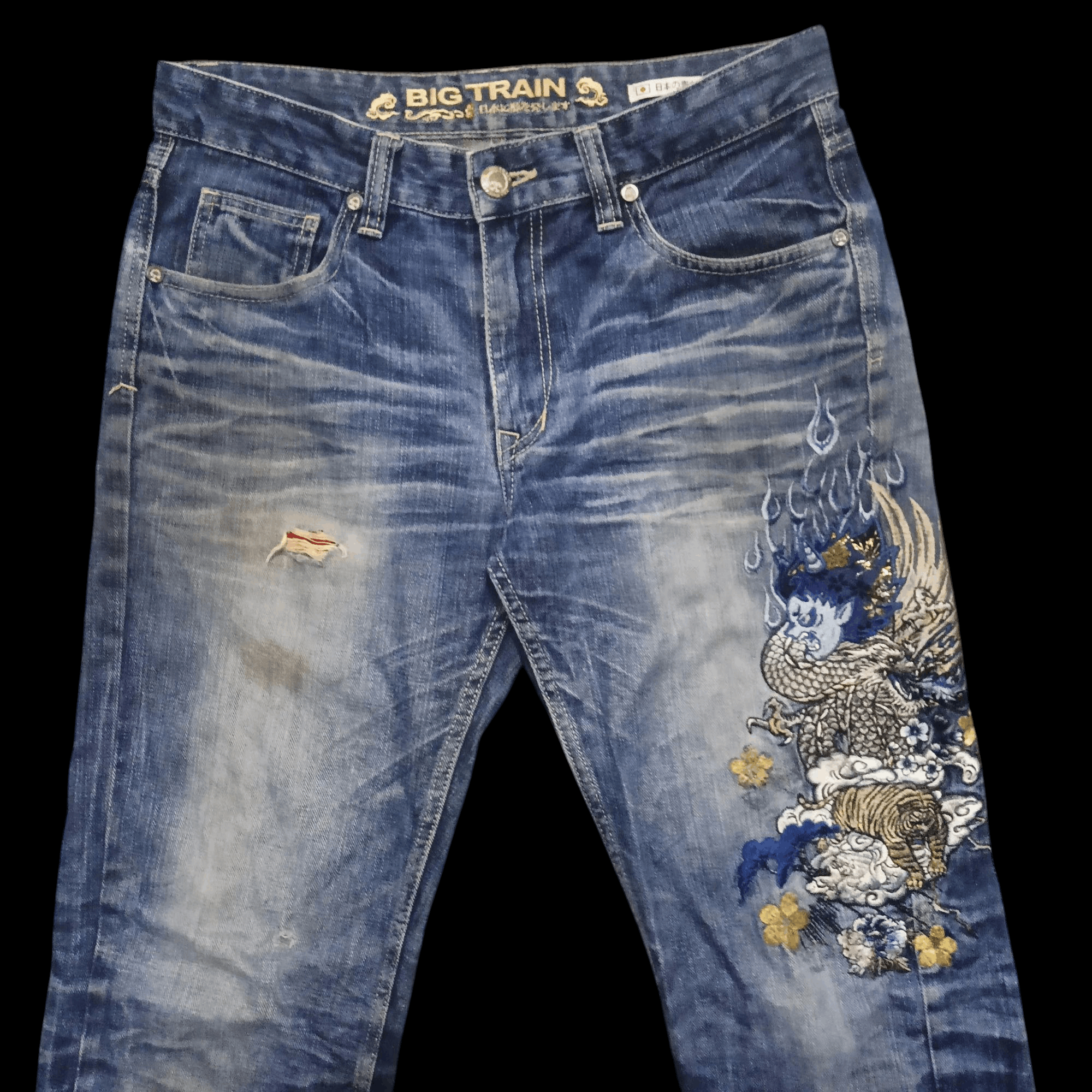 Karakuri Tamashii Japan Osaka Big Train Embroidery Dragon Tiger karakuri style Size US 32 / EU 48 - 3 Thumbnail