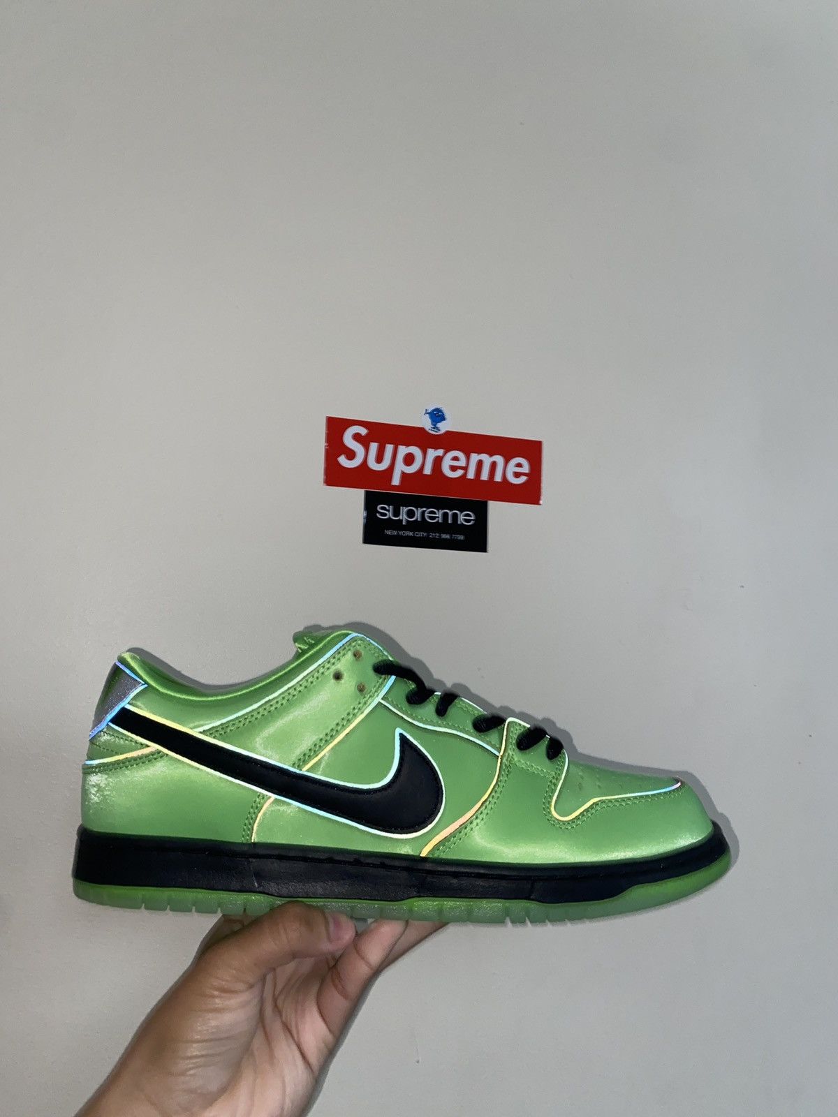 image of Nike Sb Dunk Low The Powerpuff Girls Buttercup Shoes in Green, Men's (Size 11.5)