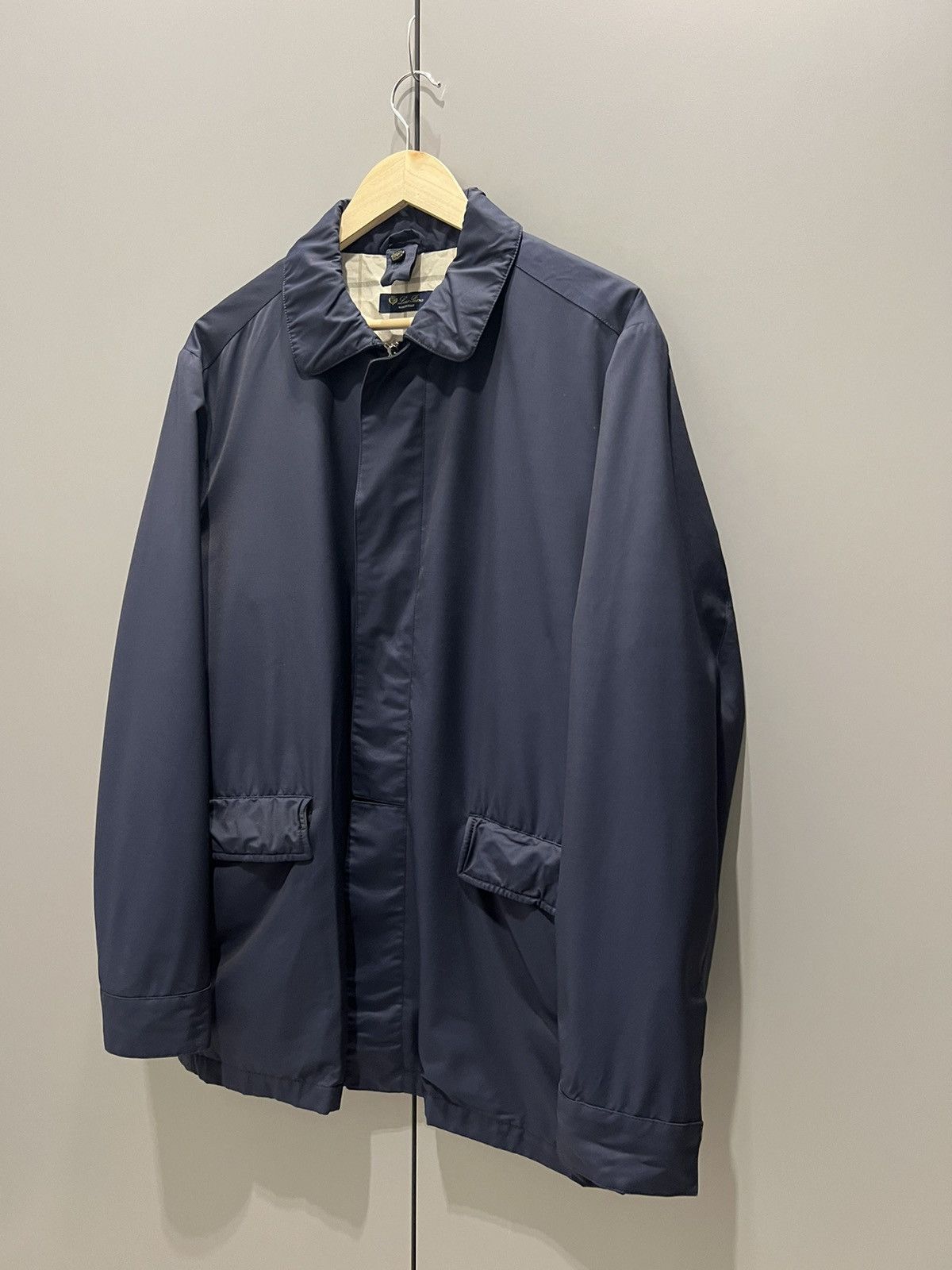 Loro Piana LORO PIANA Horsey Wool Blend Carcoat Jacket Large Blue 5000$ Size US L / EU 52-54 / 3 - 8 Thumbnail