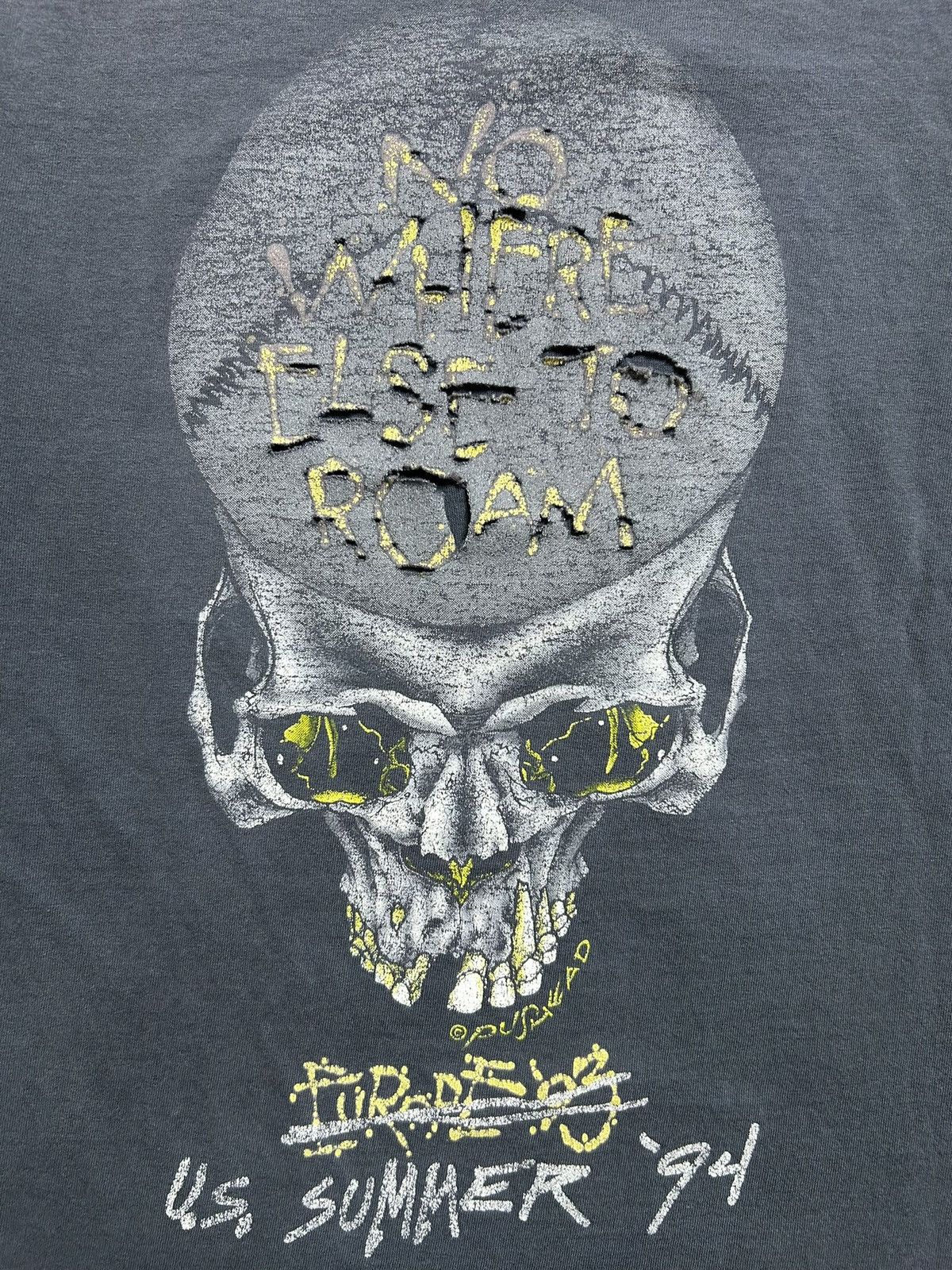 Band Tees Vintage 90s Metallica Pushead Thrashed Tee 1994 Faded Roam Size US L / EU 52-54 / 3 - 7 Thumbnail