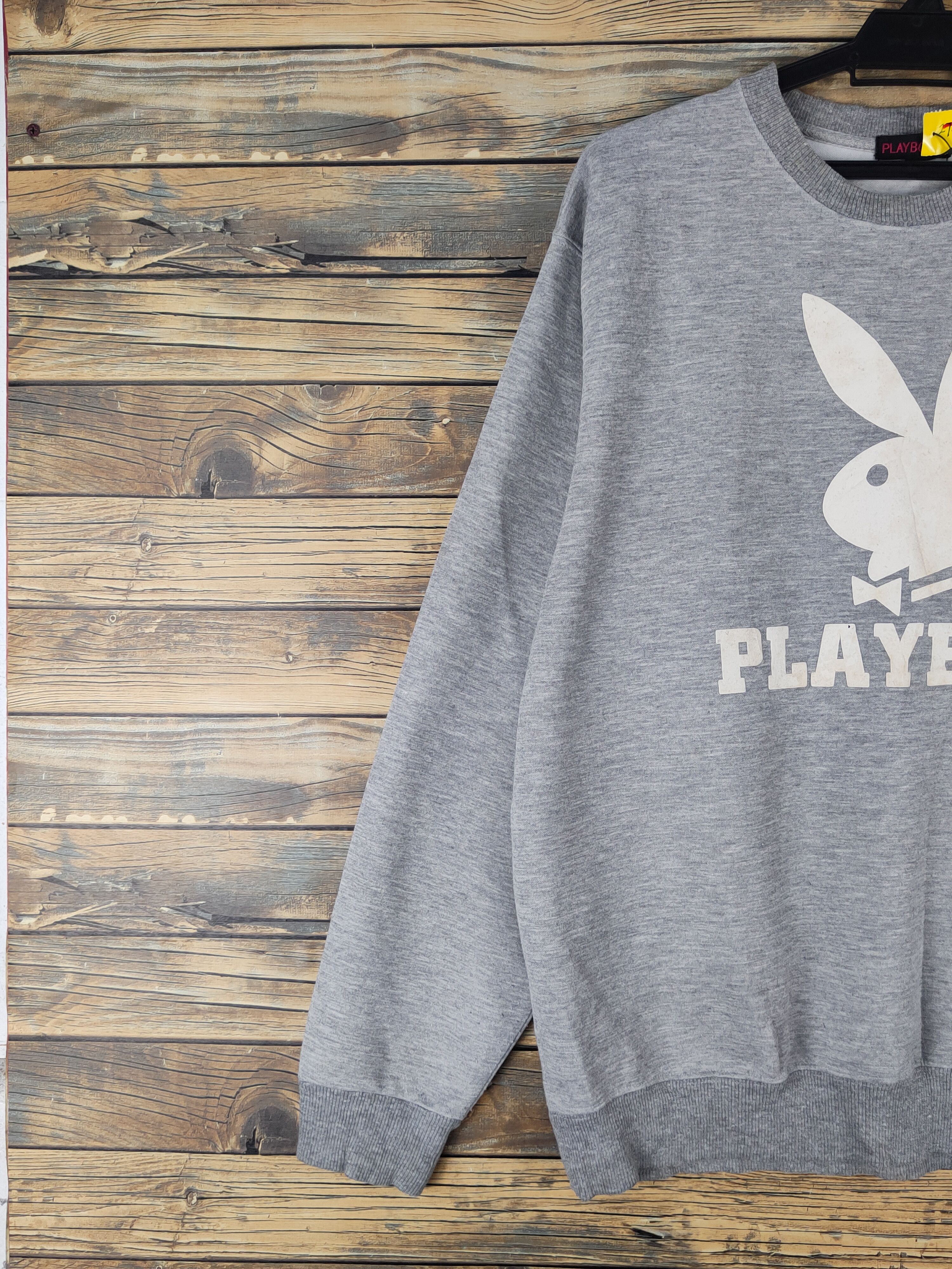 Japanese Brand Playboy vintage big logo Gray Sweatshirts #W1373 Size US L / EU 52-54 / 3 - 4 Thumbnail