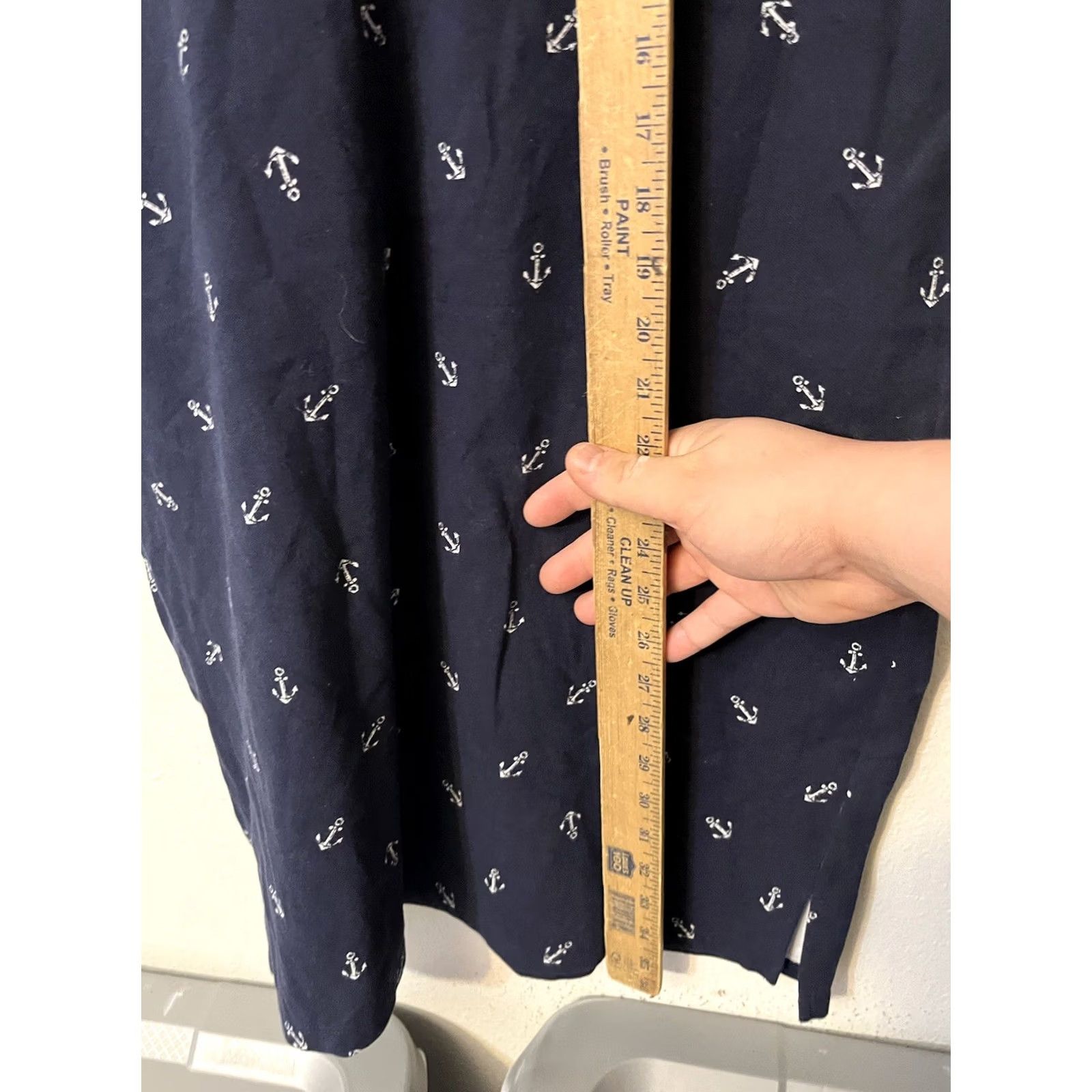 Croft & Barrow Croft & Barrow Shirt Dress Women’s XS Navy Blue Anchors Cotton Casual Polo Size XS / US 0-2 / IT 36-38 - 5 Thumbnail