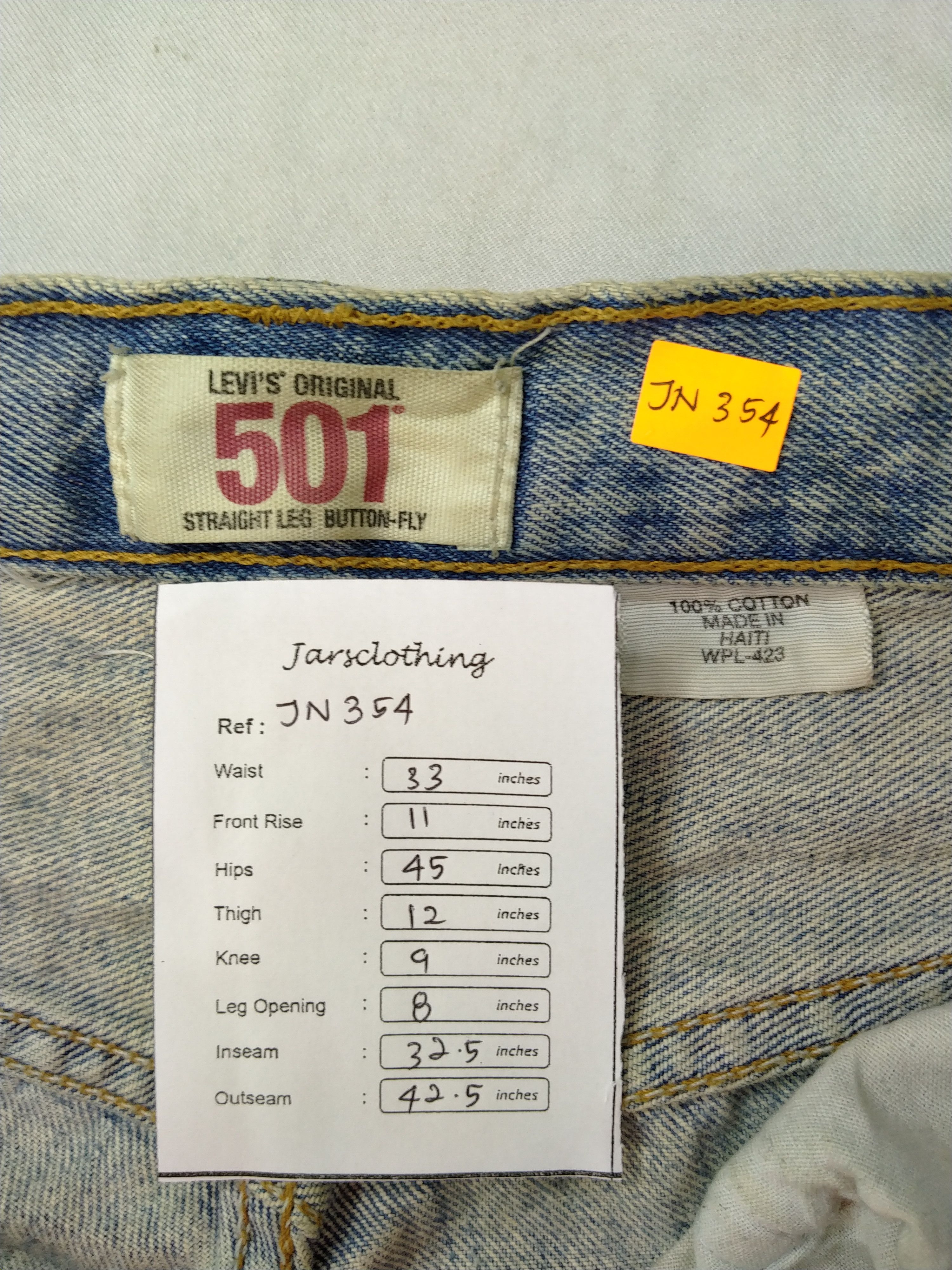 Levi's Light Wash Vintage Levi's 501 33x32.5 Denim -JN354 Size US 33 - 9 Thumbnail