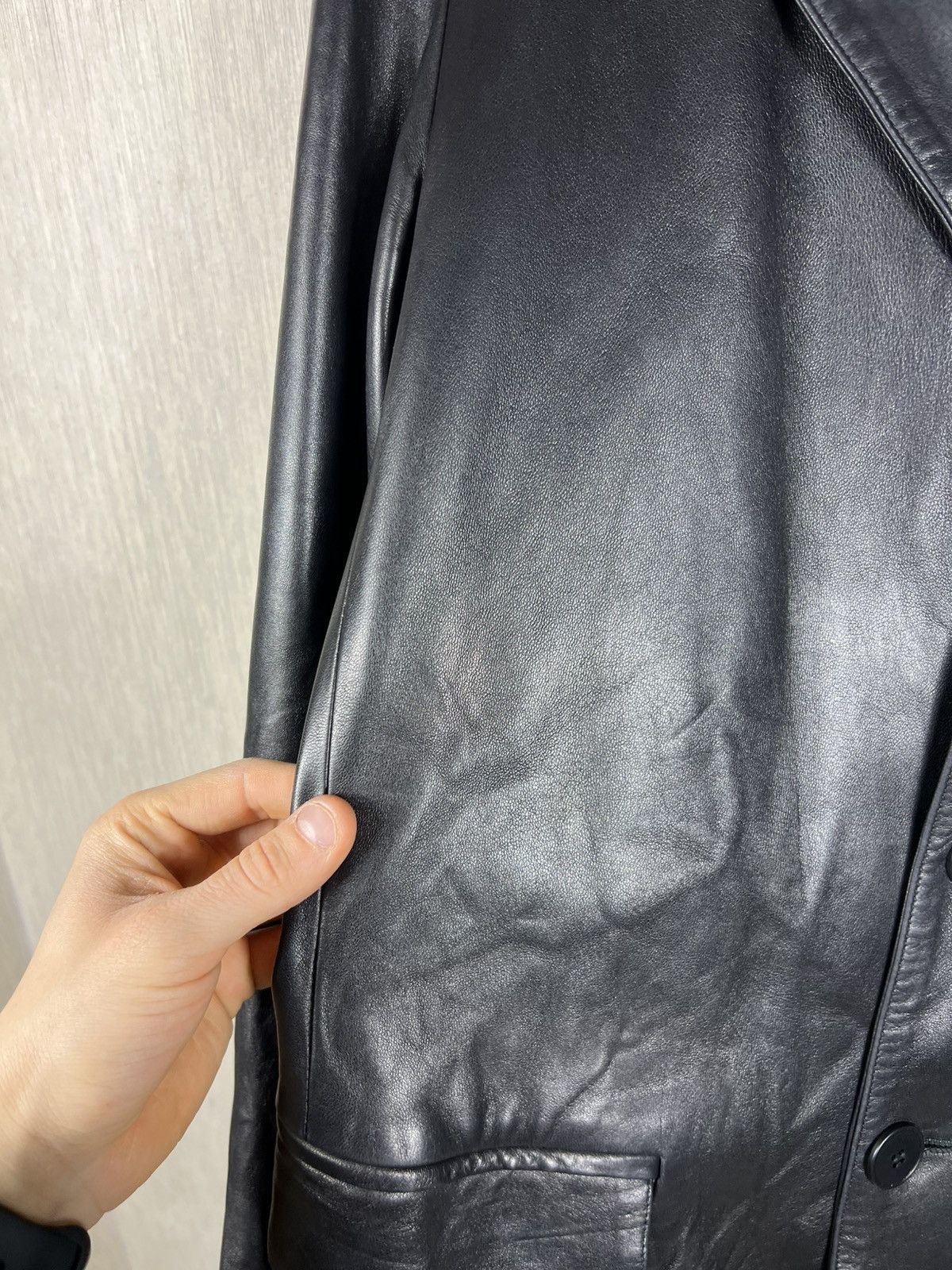 agnes b. Agnes b. genuine lamb leather avant garde blazer jacket Size US M / EU 48-50 / 2 - 8 Thumbnail