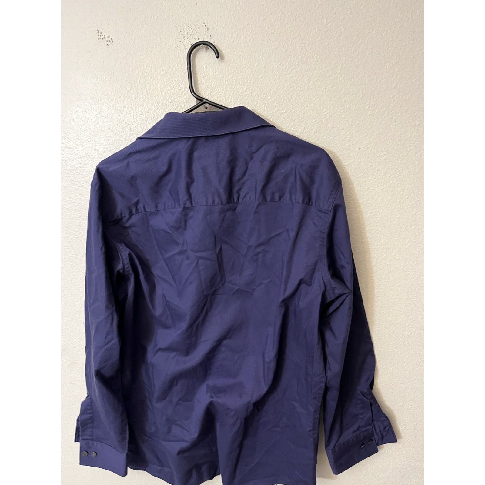 Kenneth Cole KENNETH COLE Slim Fit Button-Up Shirt Mens 16 Blue Plaid Non-Iron Casual Size US L / EU 52-54 / 3 - 3 Thumbnail