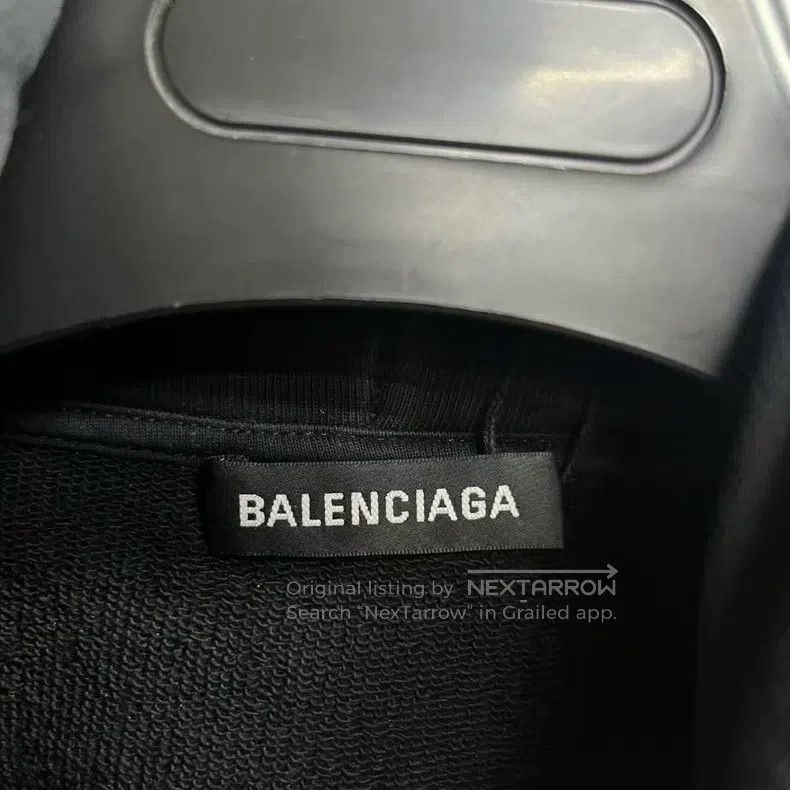 Balenciaga Balenciaga Black Letter Logo Printed Hooded Sweatshirt Size US S / EU 44-46 / 1 - 3 Thumbnail