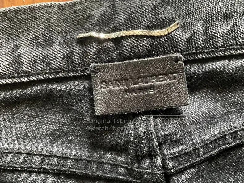 Saint Laurent Paris Saint Laurent Distressed Black Denim Jeans. Size US 31 - 4 Thumbnail
