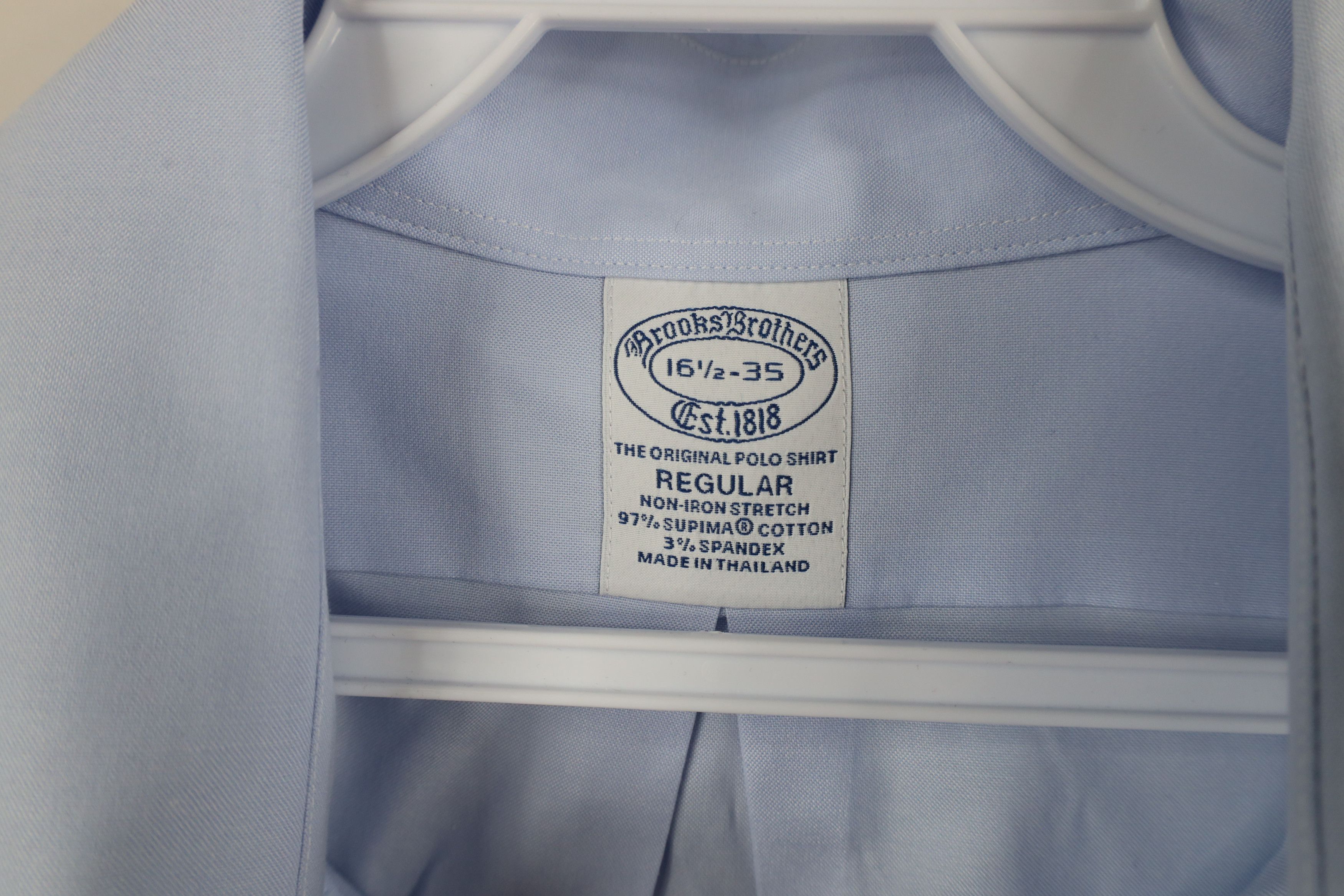 Brooks Brothers × Vintage Vintage 90s Brooks Brothers Cotton Button Shirt OCBD Blue Size US M / EU 48-50 / 2 - 8 Thumbnail