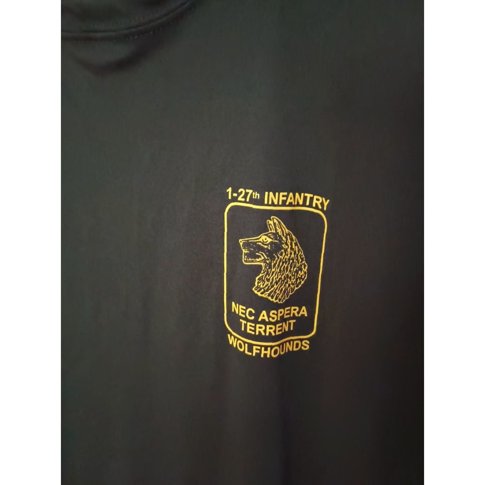 Vintage Vintage A4 Military T-Shirt Wolfhounds Always Able Active Sportswear Tee Mens L Black Shirt Size US L / EU 52-54 / 3 - 2 Thumbnail