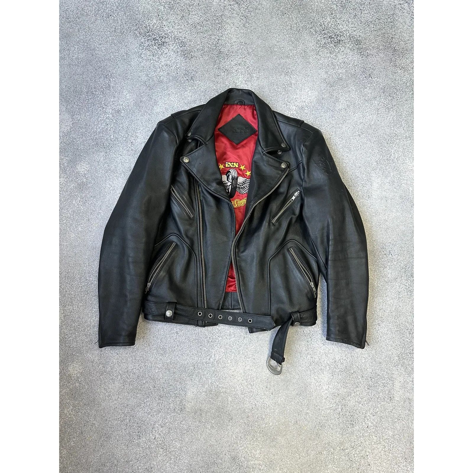 Vintage VTG IXS Highway Star Biker Heavy Leather Jacket Size US L / EU 52-54 / 3 - 1 Thumbnail