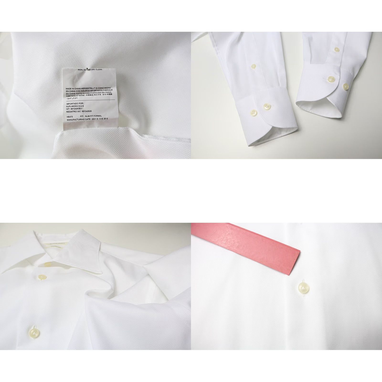 Suitsupply Suitsupply Traveller Slim Fit Formal Shirt Men's 38/15 White Spread Collar Shirt Slim 100% Cotton Dress Shirt Men Mens Size 38R - 8 Thumbnail