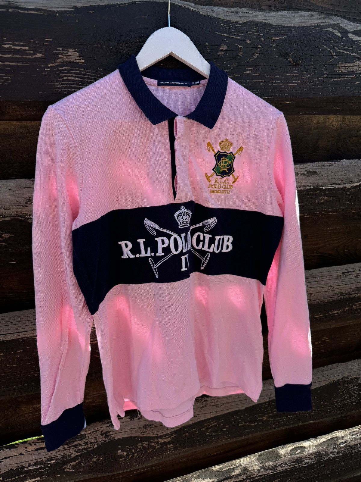 Polo Ralph Lauren Vintage Ralph Lauren y2k polo rugby Chief Keef style pink Size XL / US 12-14 / IT 48-50 - 3 Thumbnail