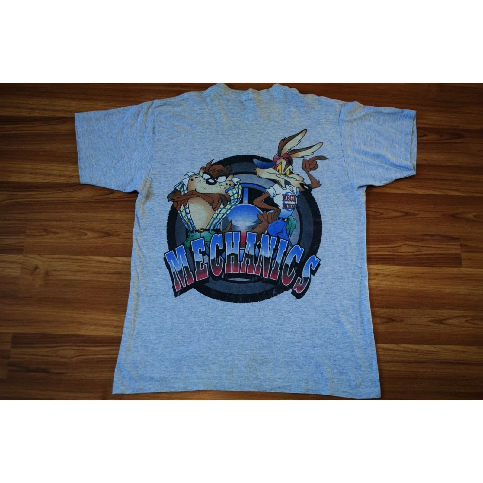 Vintage VINTAGE LOONEY TUNES WARNER BROS. HOT RODS MECHANICS COTTON SIZE MENS XL T-SHIRT gray 1996 Size US XL / EU 56 / 4 - 5 Thumbnail
