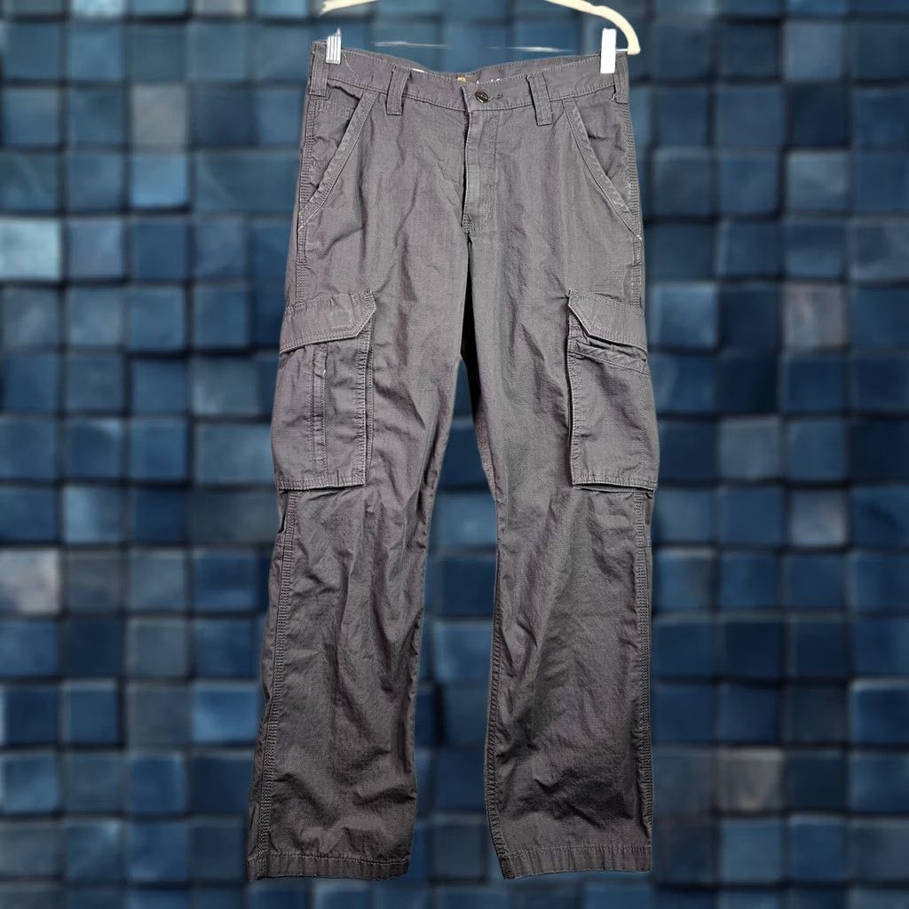 Carhartt VINTAGE Carhartt Force Cargo Pants Mens 30x28 Gray Relaxed Fit Workwear Size US 30 / EU 46 - 1 Thumbnail