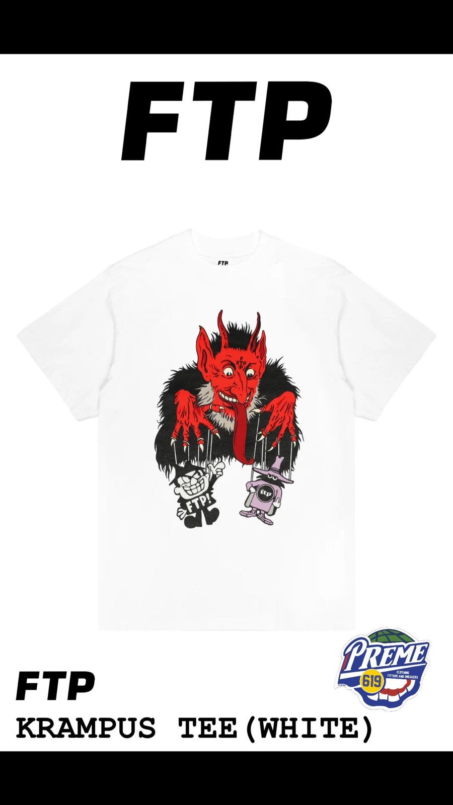 Fuck The Population Ftp Krampus tee L white Size US L / EU 52-54 / 3 - 4 Thumbnail