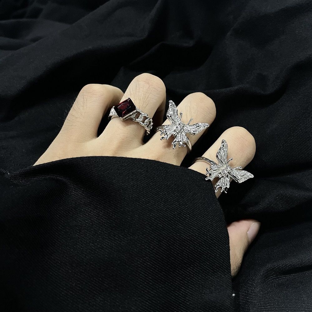 Jewelry Dark Jewelry Rings Open Size Chrome Ring (Size 7-13) Size ONE SIZE - 1 Thumbnail