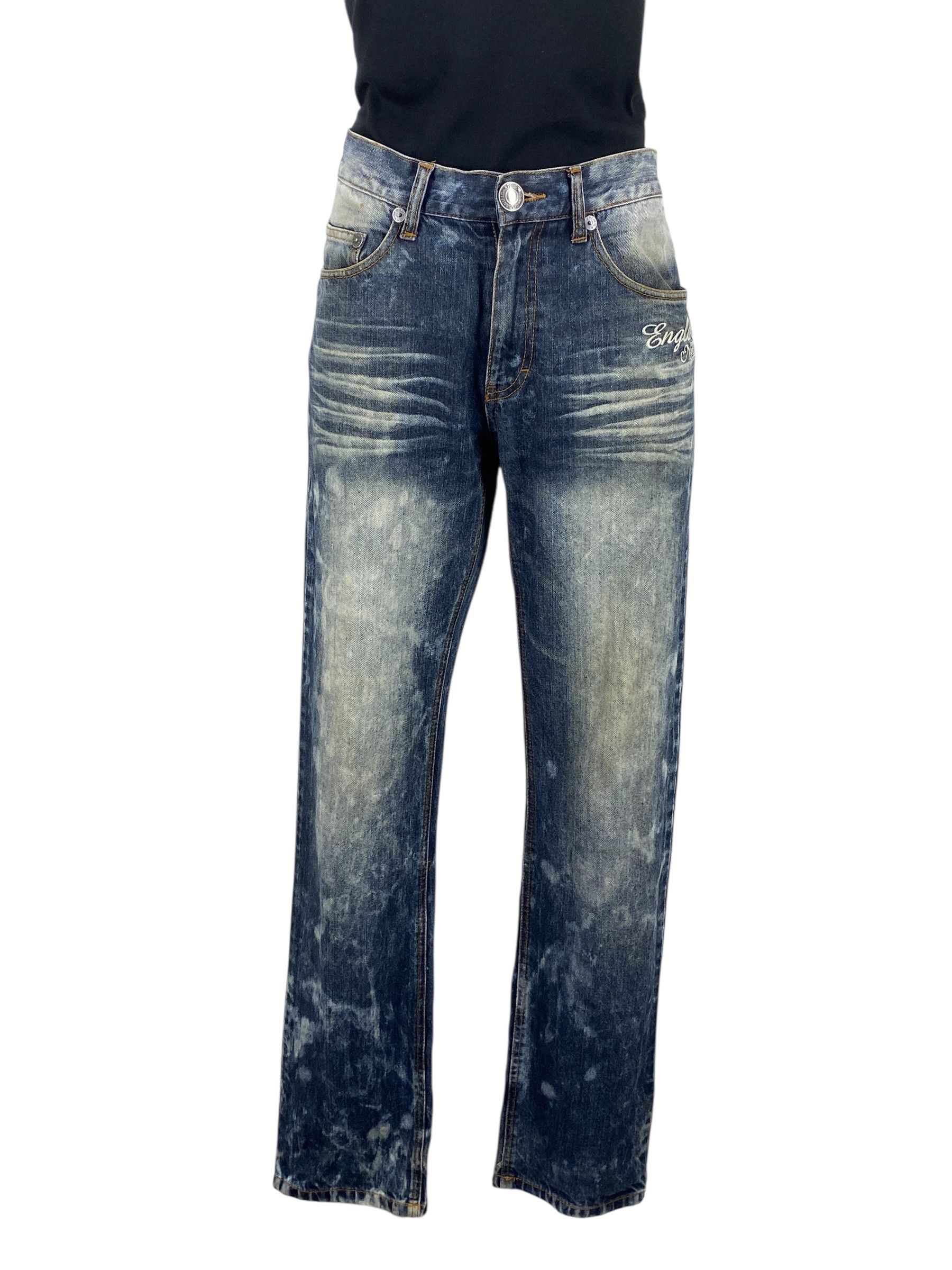 Japanese Brand Nylaus Distressed Denim Goth Punk Jeans Size US 31 - 2 Thumbnail