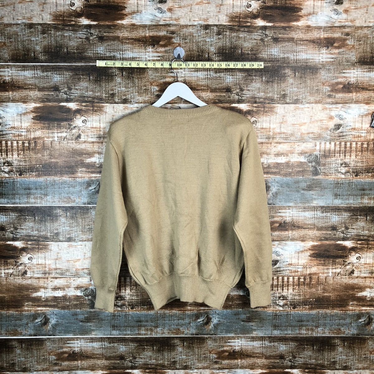Japanese Brand White Itariyard Brown Patterned Cardigans #A1697 Size US S / EU 44-46 / 1 - 14 Thumbnail