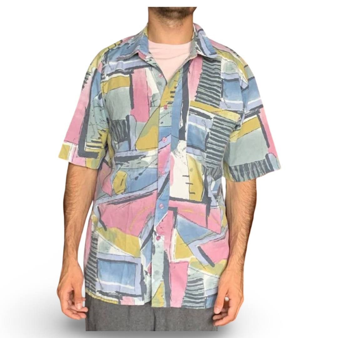Vintage VTG coloured shirt #497 Size US M / EU 48-50 / 2 - 1 Thumbnail