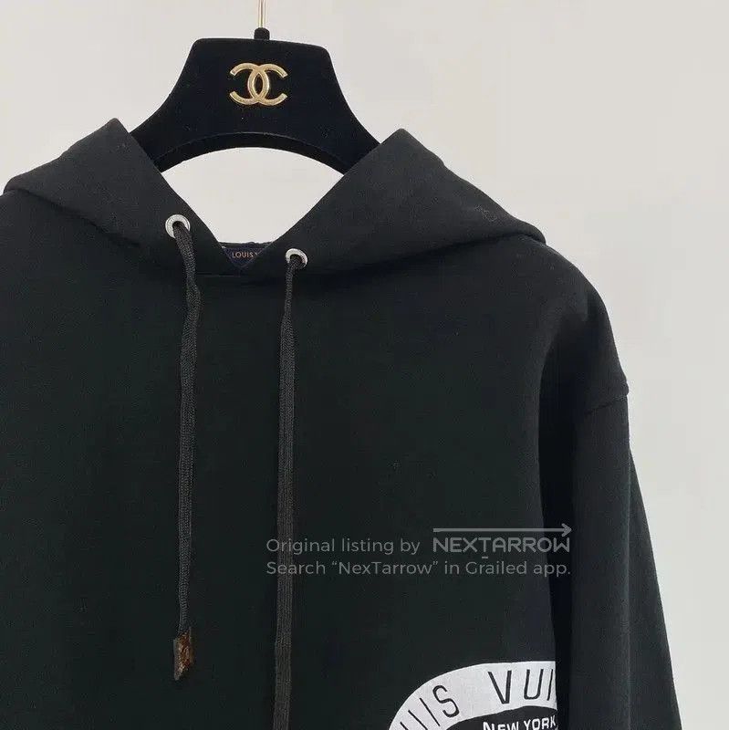 Louis Vuitton Louis Vuitton Black Cotton Logo Hoodie for Women . Size XS / US 0-2 / IT 36-38 - 3 Thumbnail