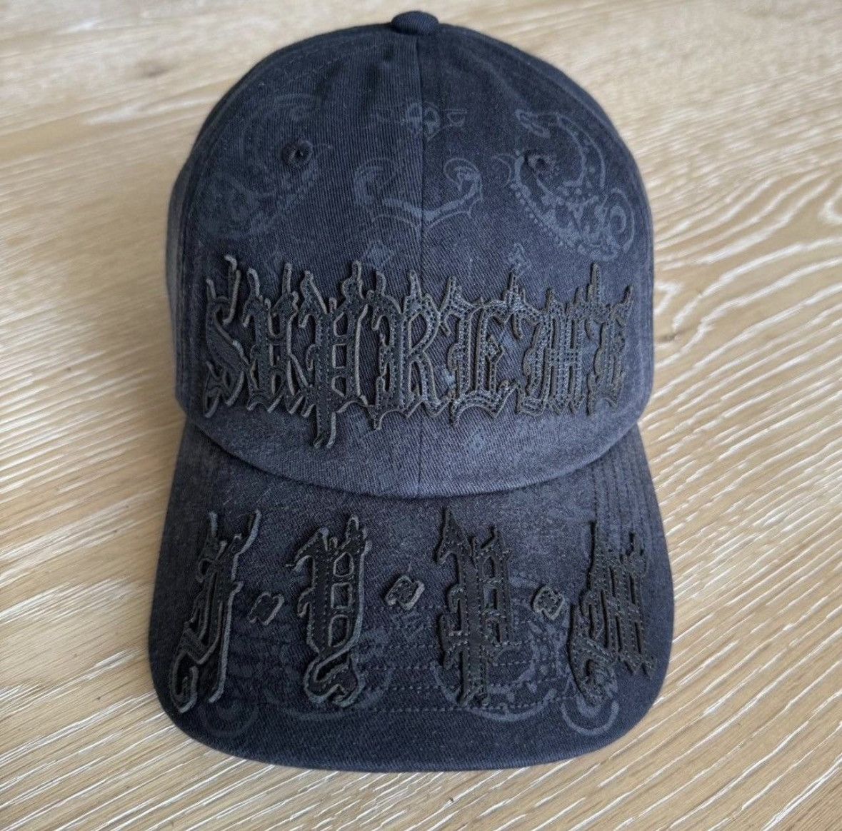 Supreme Leather Appliqué 6-Panel Buy Supreme Leather Appliqué 6-Panel 'Navy' - SS25H118 NAVY | GOAT